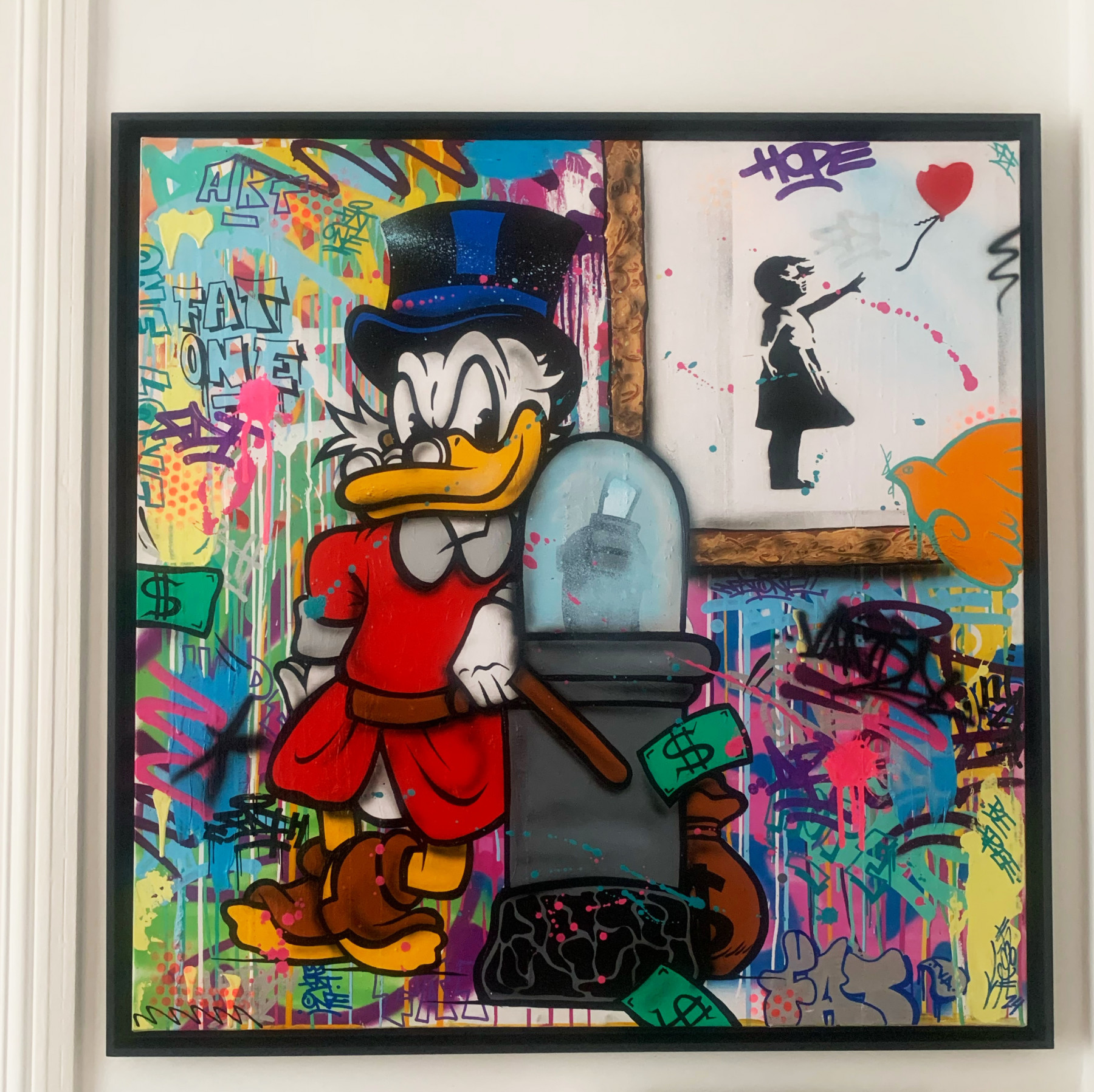 Fat, Picsou Banksy Picasso, peinture - Galerie de vente et d’achat d’art contemporain en ligne Artalistic