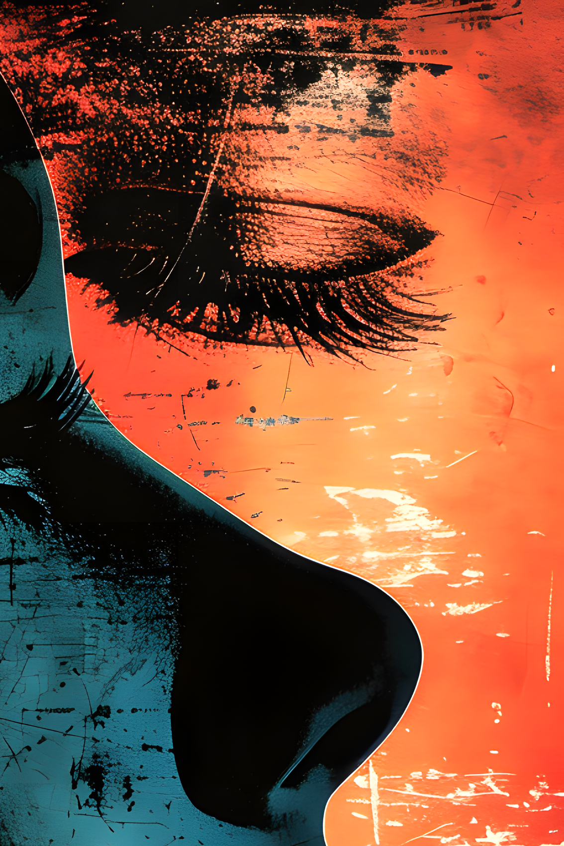 Chroma, Visage bleu oeil rouge, edition - Galerie de vente et d’achat d’art contemporain en ligne Artalistic