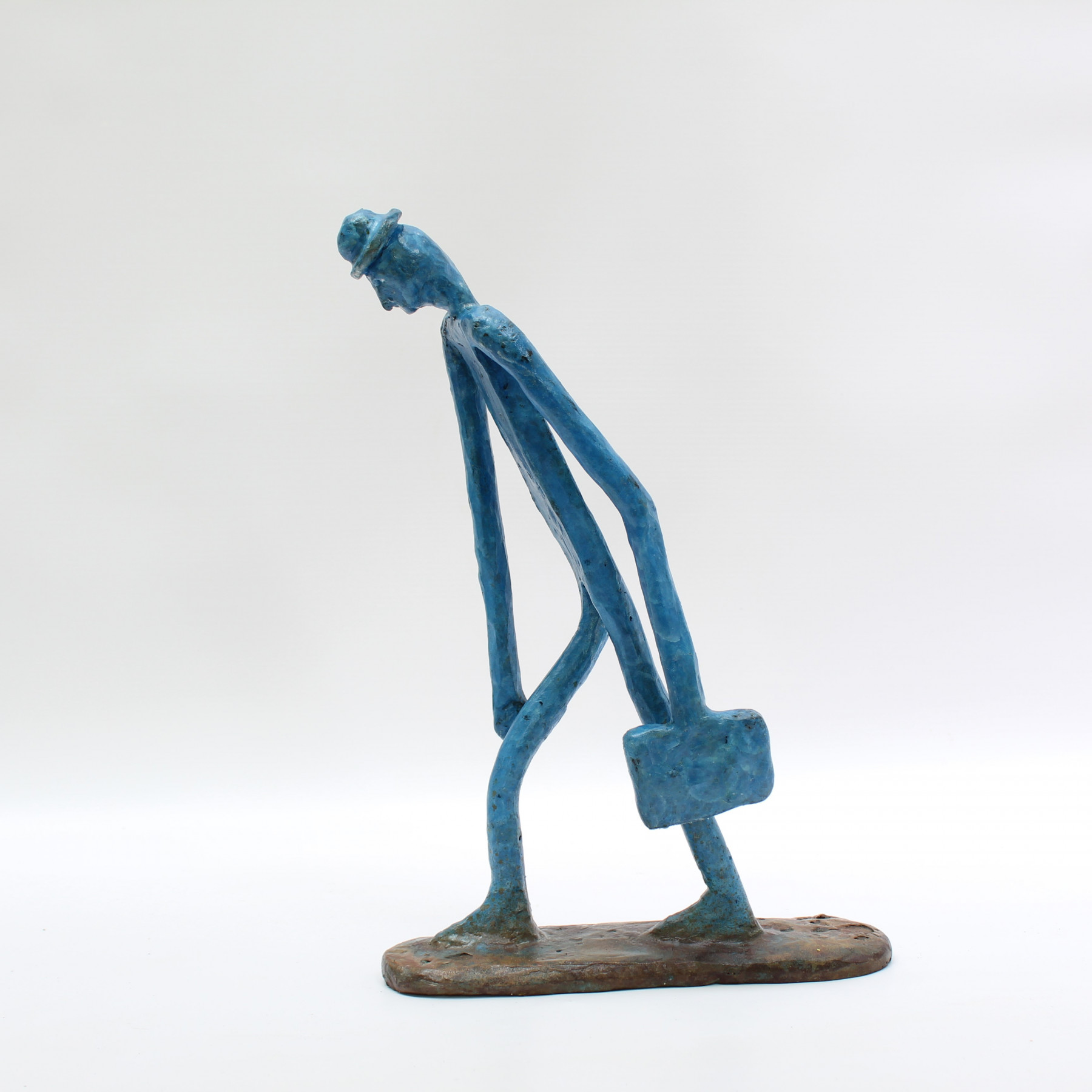 Didier Fournier, L'homme qui va au bureau, sculpture - Galerie de vente et d’achat d’art contemporain en ligne Artalistic