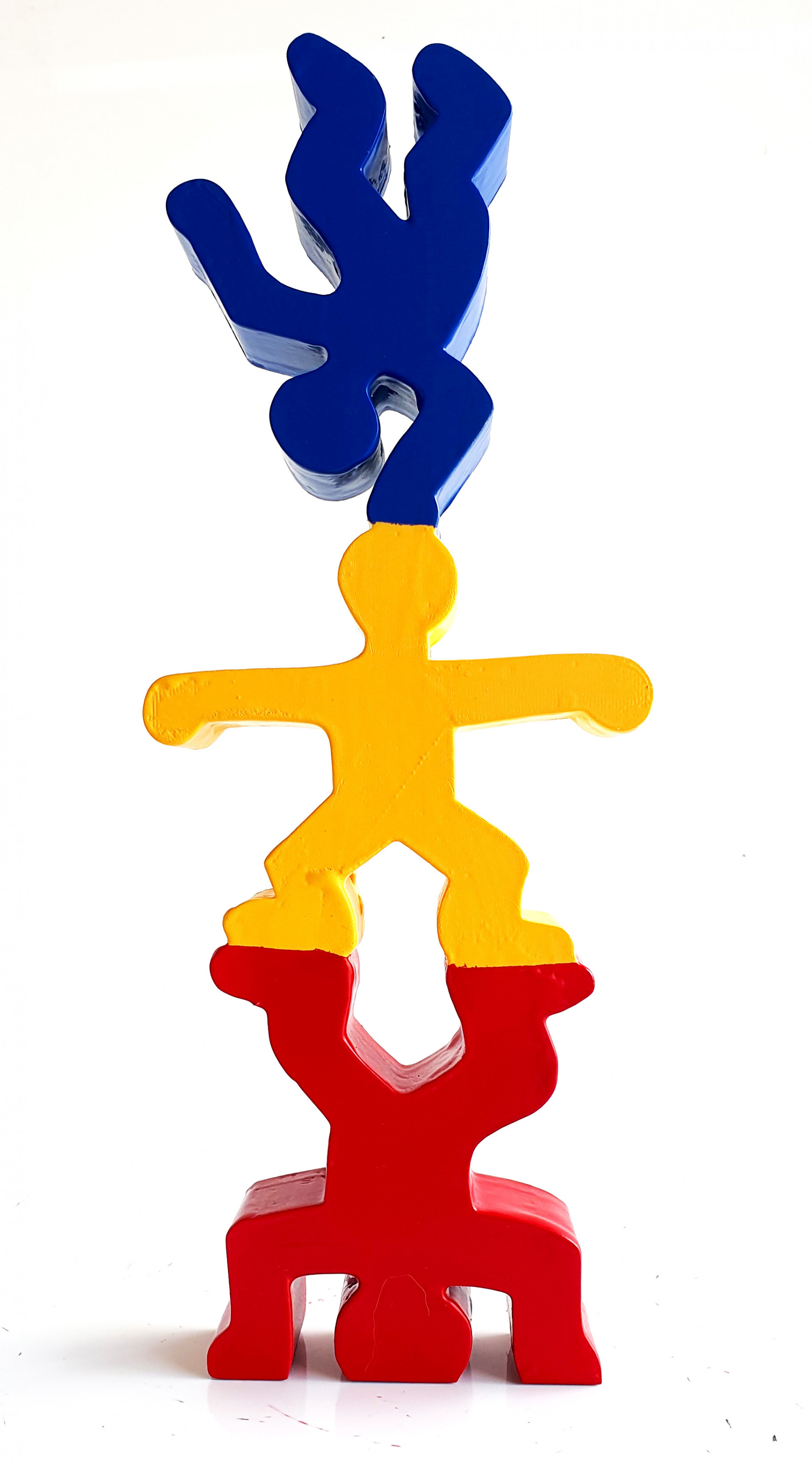 PyB, Totem acrobate Haring, sculpture - Galerie de vente et d’achat d’art contemporain en ligne Artalistic