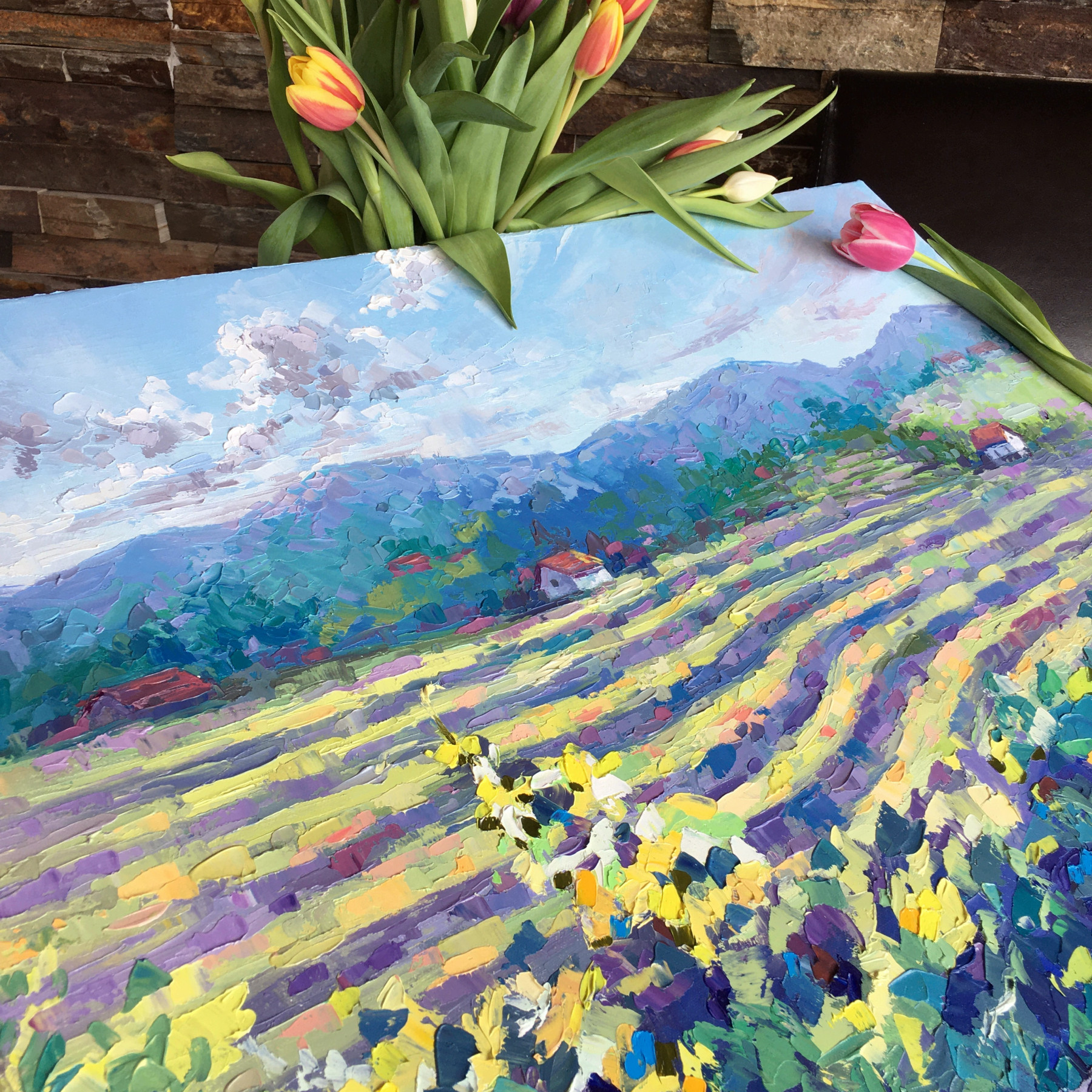 Oxypoint, The vineyards of Haloze, peinture - Galerie de vente et d’achat d’art contemporain en ligne Artalistic