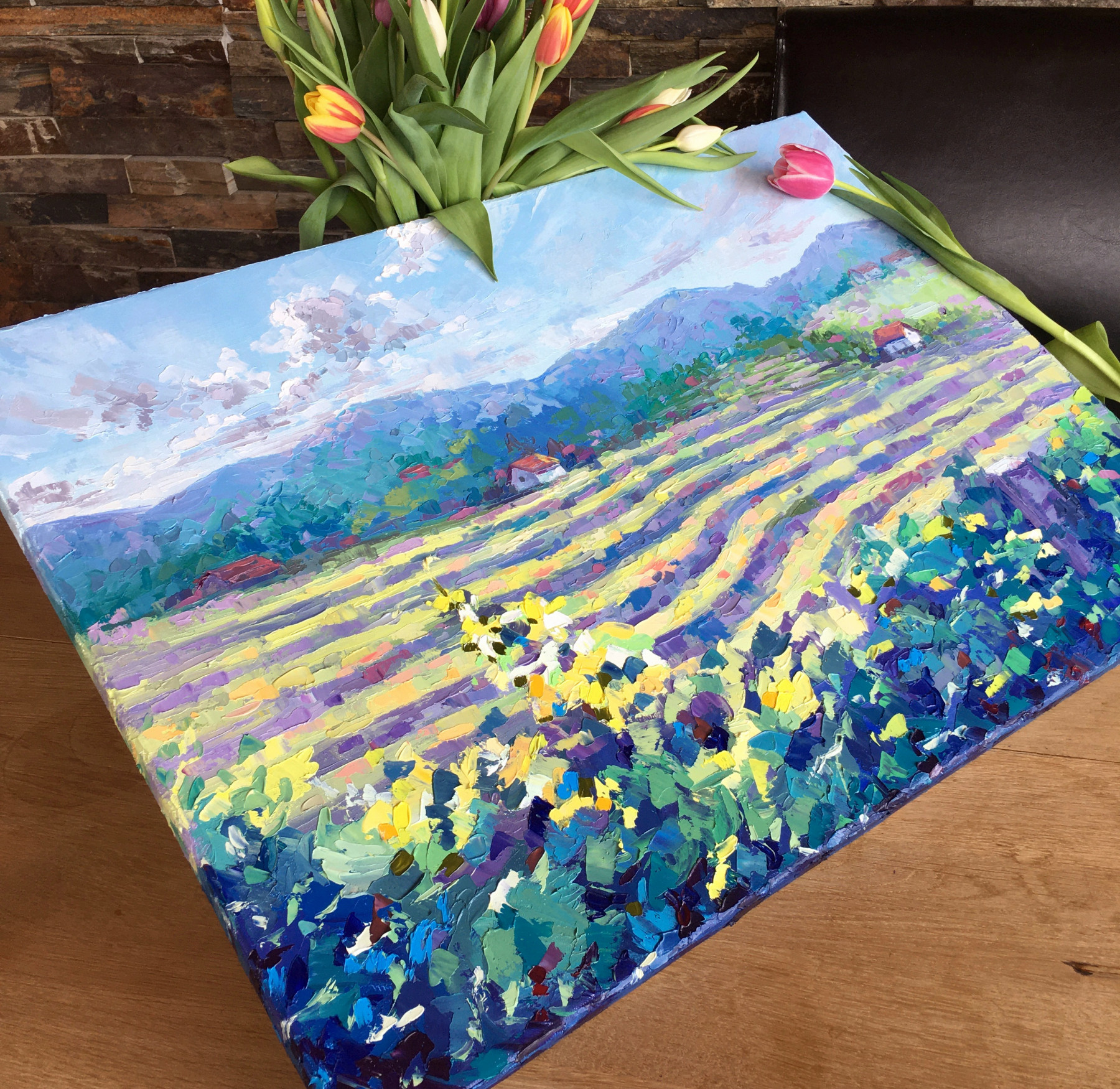 Oxypoint, The vineyards of Haloze, peinture - Galerie de vente et d’achat d’art contemporain en ligne Artalistic