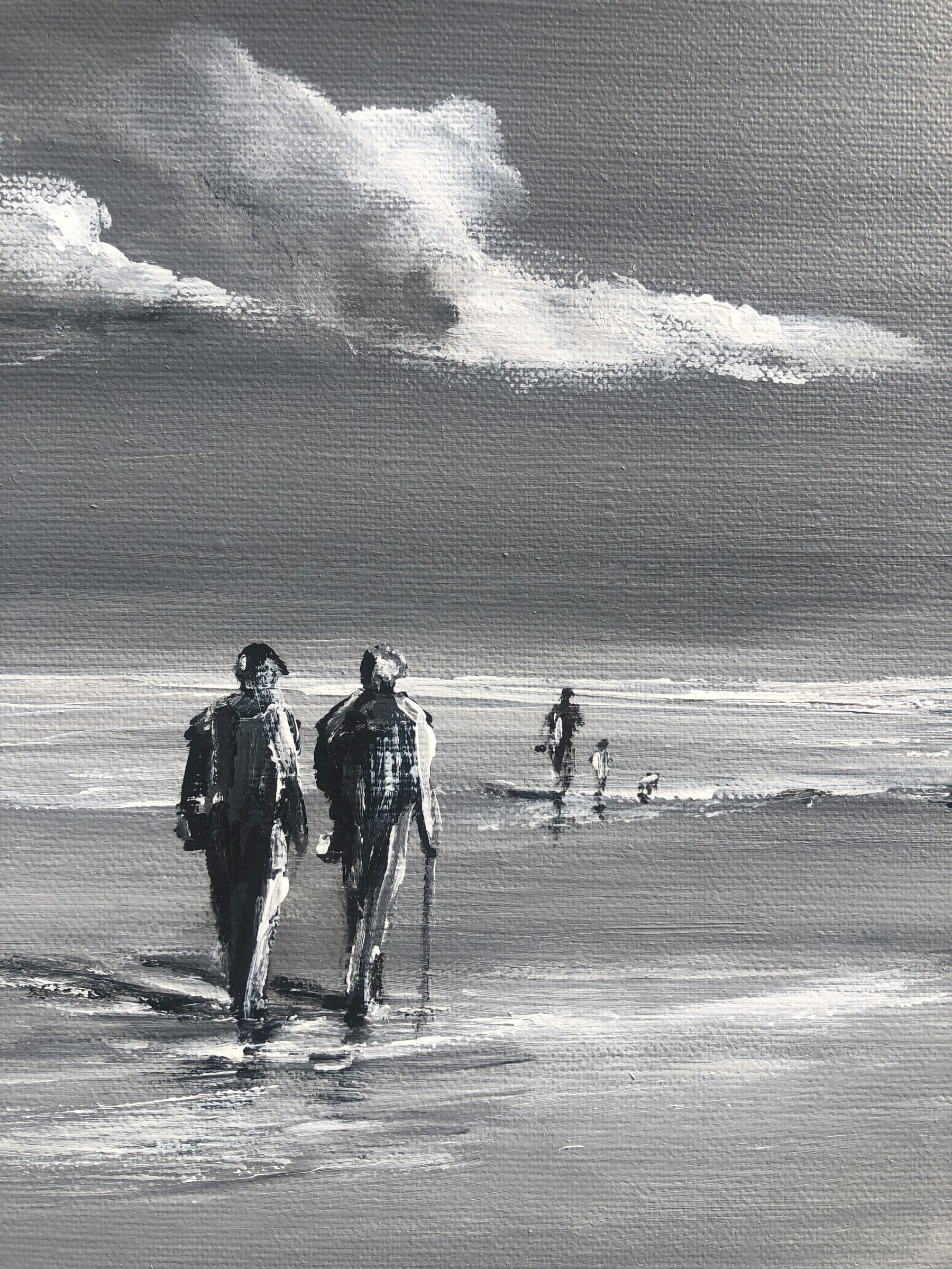 Marie-Laure Souq, Un matin à marée basse, peinture - Galerie de vente et d’achat d’art contemporain en ligne Artalistic