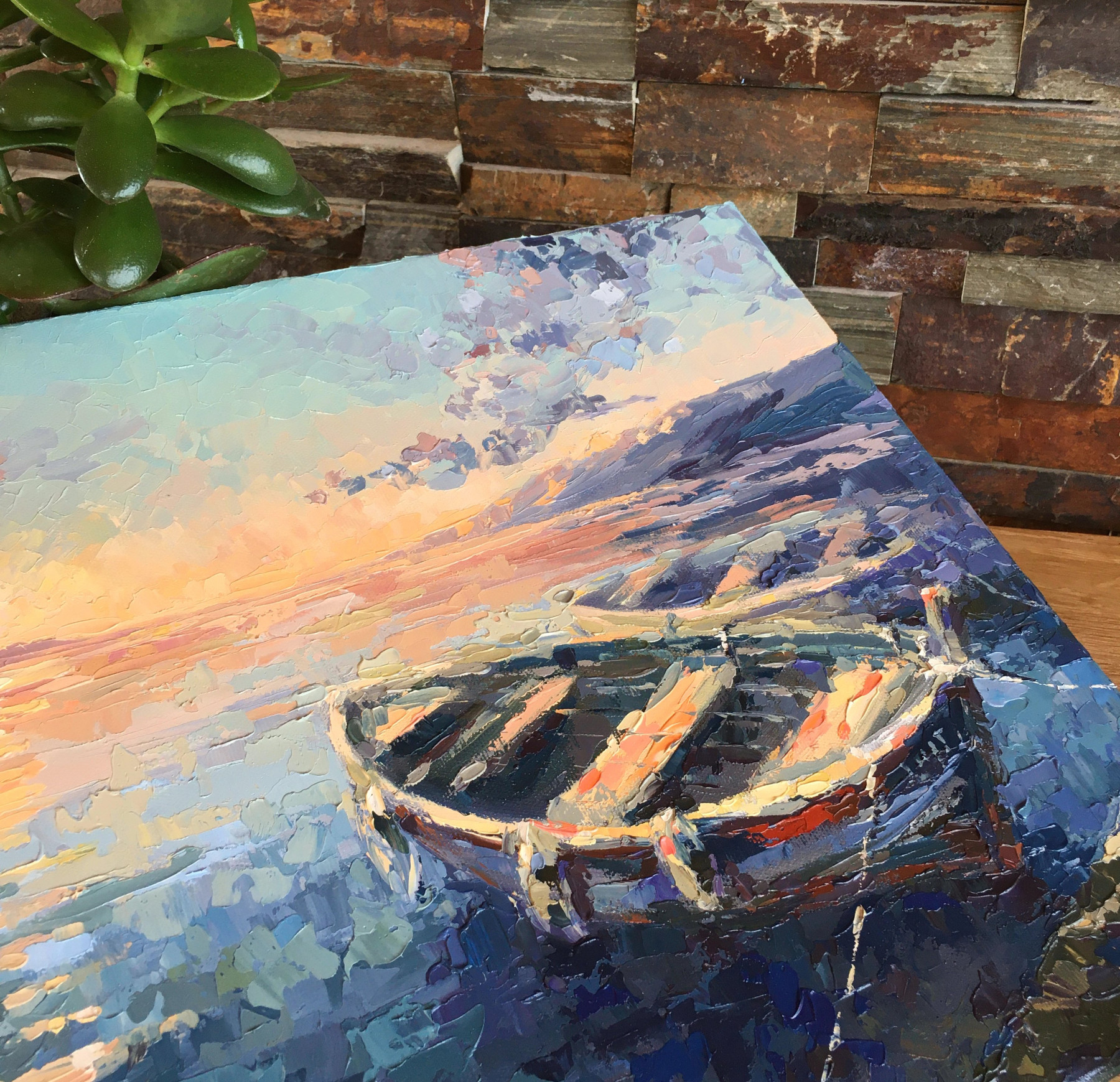 Oxypoint, A moment of peace at sunset, peinture - Galerie de vente et d’achat d’art contemporain en ligne Artalistic