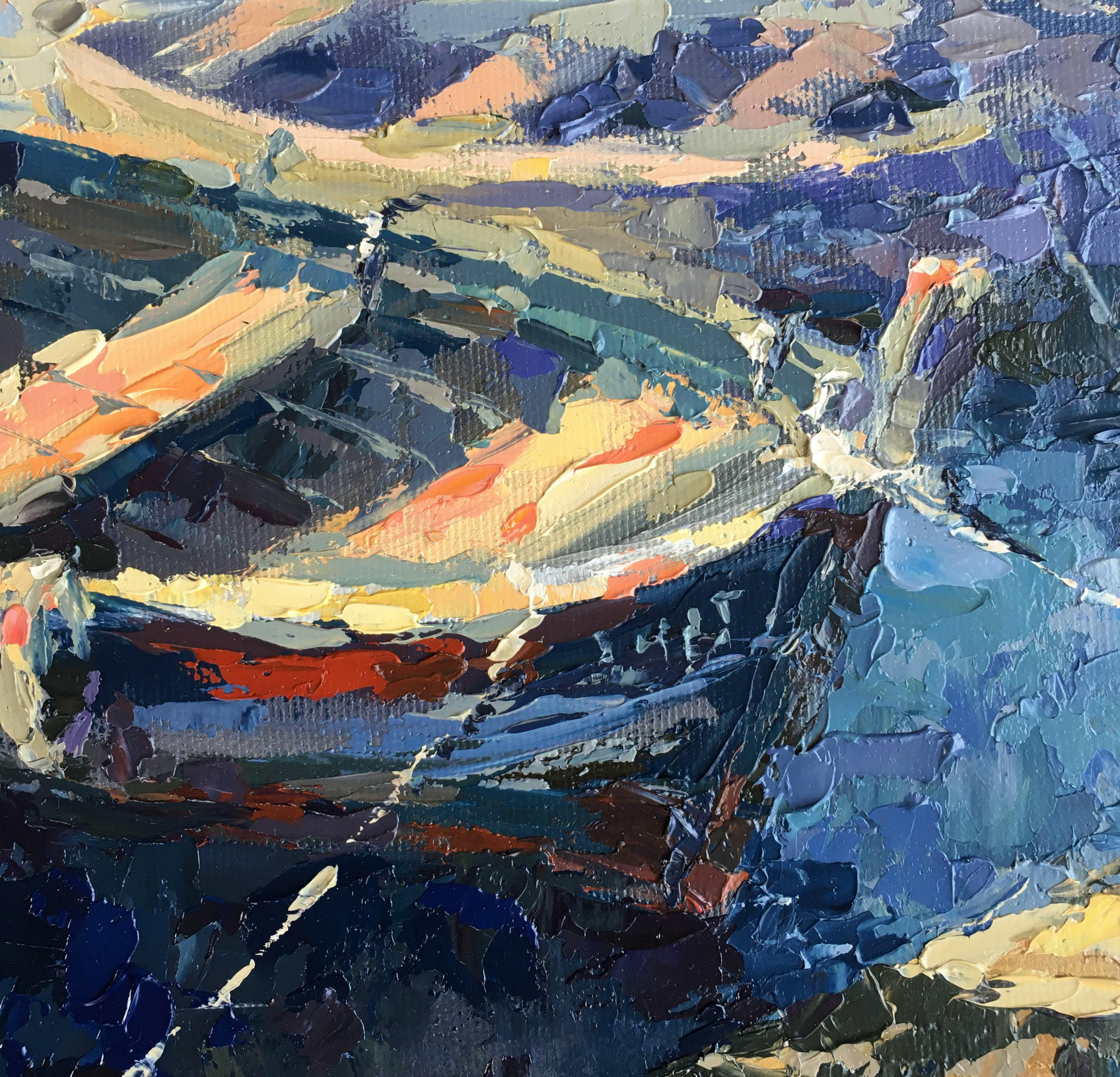 Oxypoint, A moment of peace at sunset, peinture - Galerie de vente et d’achat d’art contemporain en ligne Artalistic