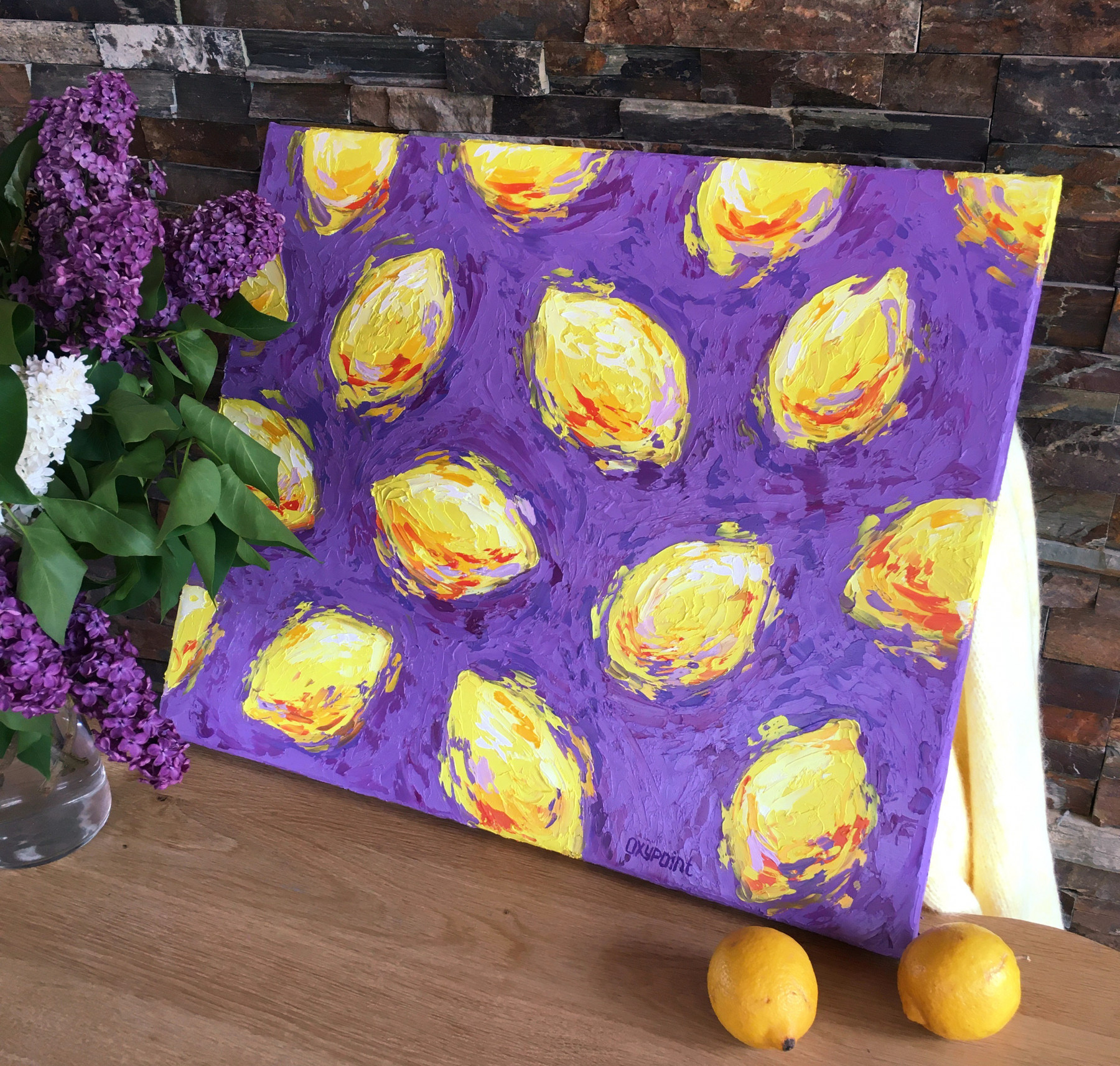 Oxypoint, Lemons, peinture - Galerie de vente et d’achat d’art contemporain en ligne Artalistic