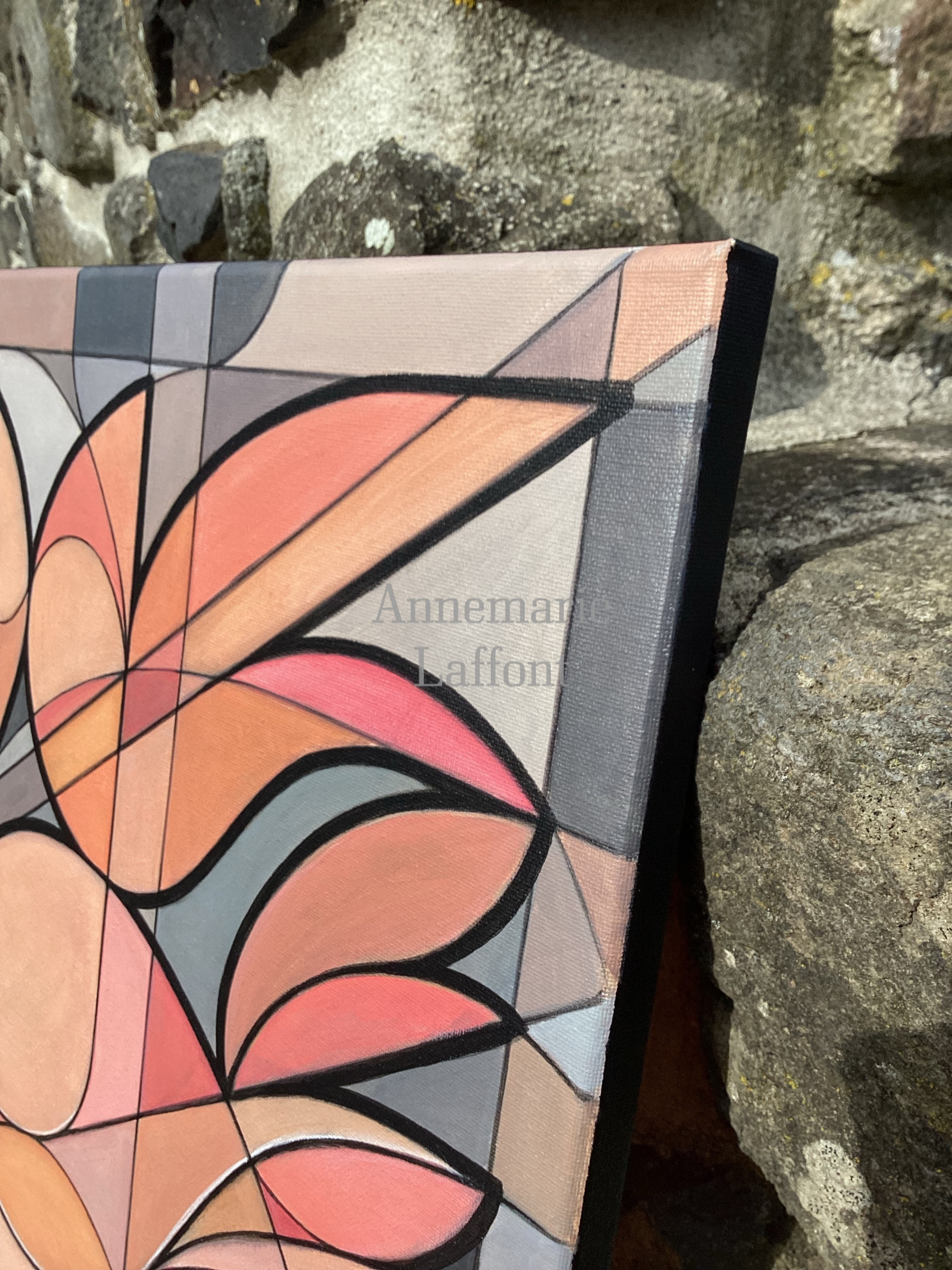 Annemarie Laffont, Flamingo, peinture - Galerie de vente et d’achat d’art contemporain en ligne Artalistic