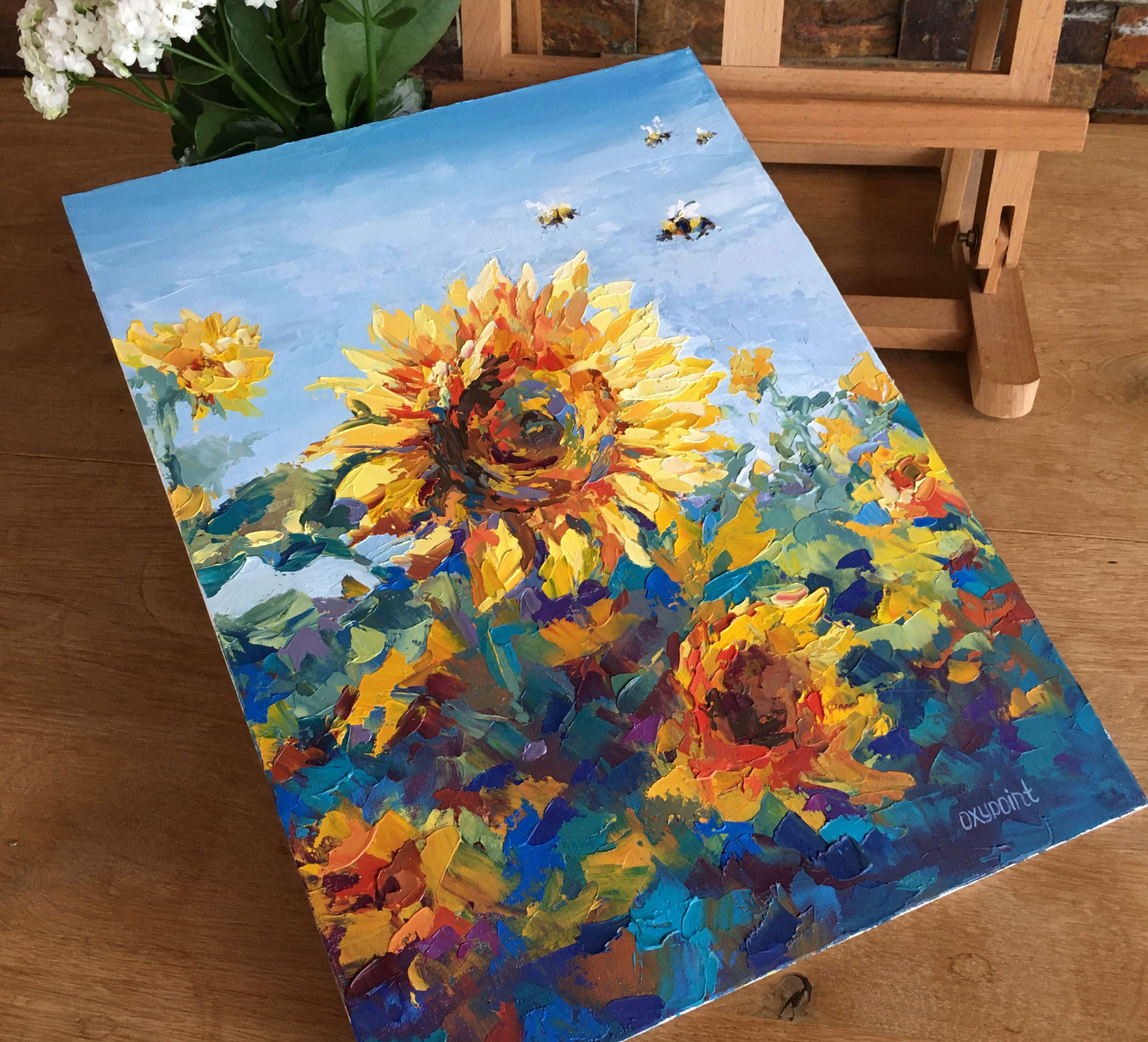 Oxypoint, Sunflowers, peinture - Galerie de vente et d’achat d’art contemporain en ligne Artalistic