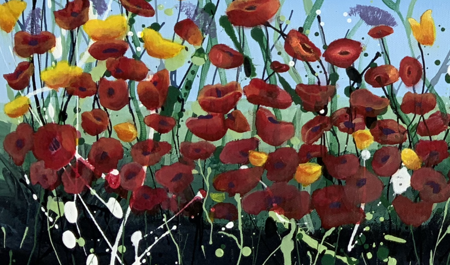 Claude Conte, Symphonie de fleurs, peinture - Galerie de vente et d’achat d’art contemporain en ligne Artalistic