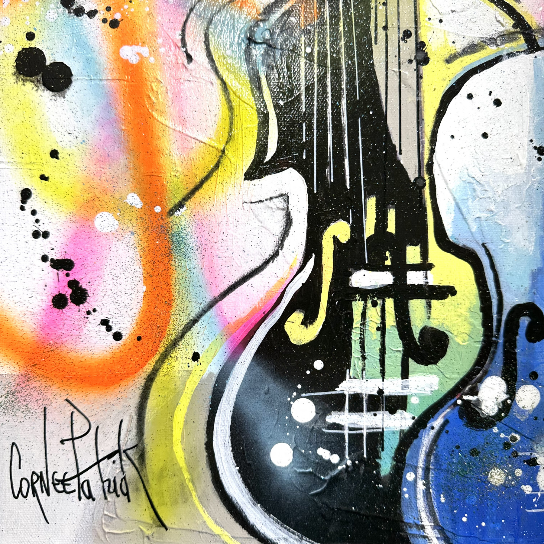 Patrick Cornée, Variations for pop violins, peinture - Galerie de vente et d’achat d’art contemporain en ligne Artalistic
