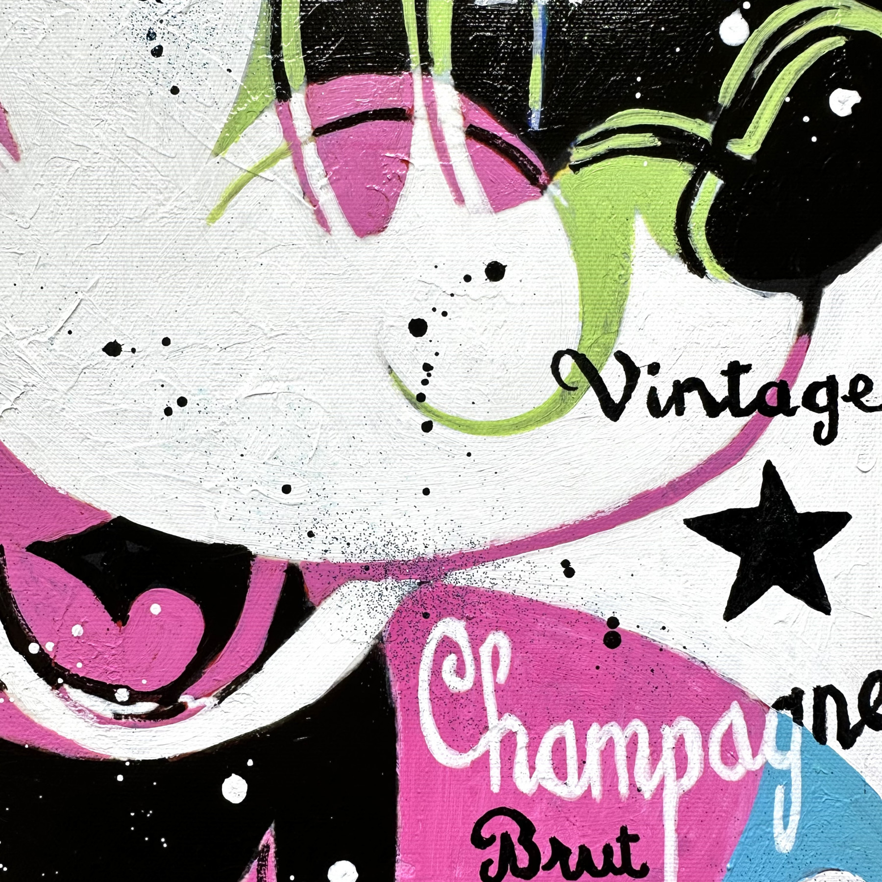 Patrick Cornée, Mickey loves Dom Pérignon soup, peinture - Galerie de vente et d’achat d’art contemporain en ligne Artalistic