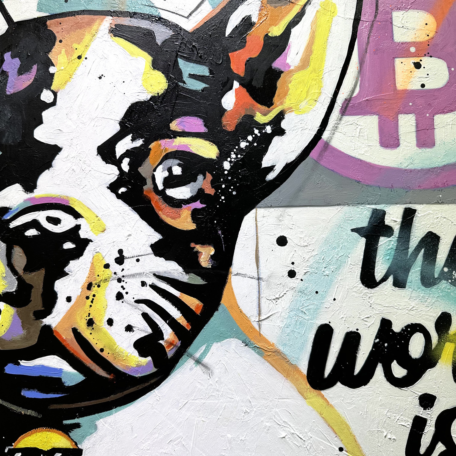 Patrick Cornée, My French Bulldog loves Rolex and Bitcoins, peinture - Galerie de vente et d’achat d’art contemporain en ligne Artalistic