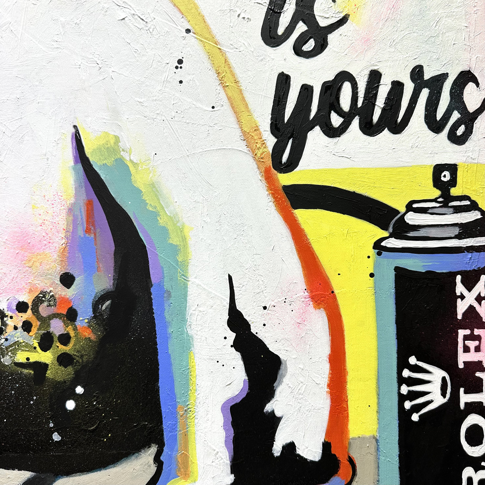Patrick Cornée, My French Bulldog loves Rolex and Bitcoins, peinture - Galerie de vente et d’achat d’art contemporain en ligne Artalistic