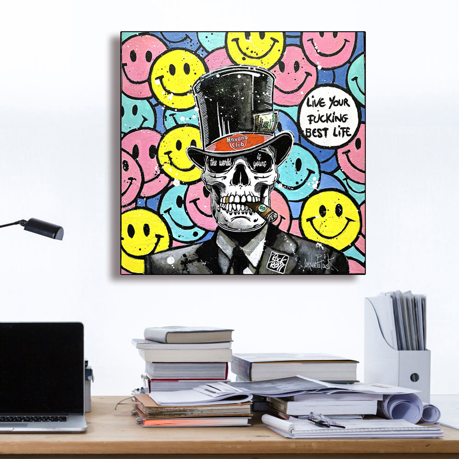 Patrick Cornée, Live your fucking best life, peinture - Galerie de vente et d’achat d’art contemporain en ligne Artalistic