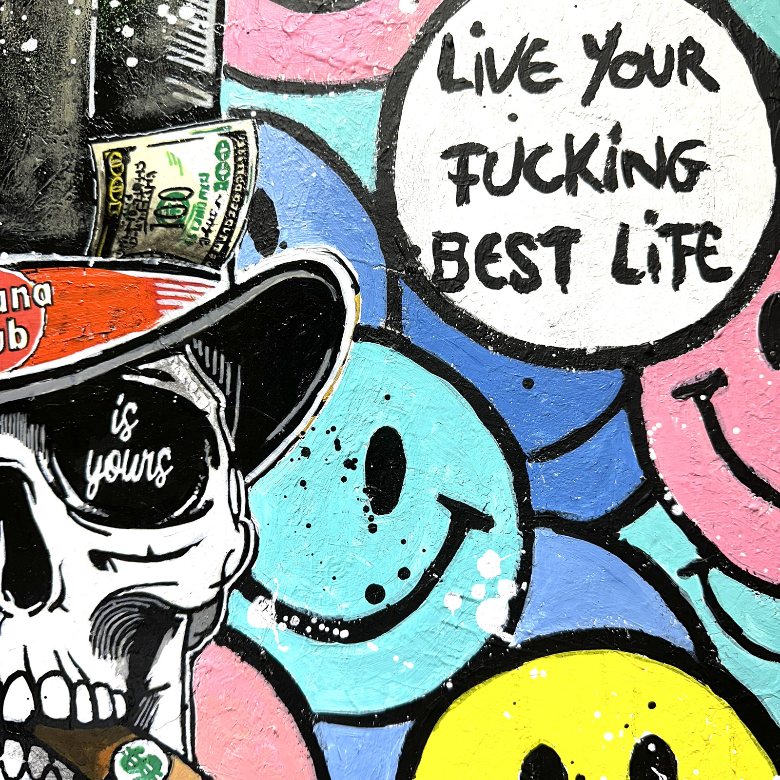 Patrick Cornée, Live your fucking best life, peinture - Galerie de vente et d’achat d’art contemporain en ligne Artalistic