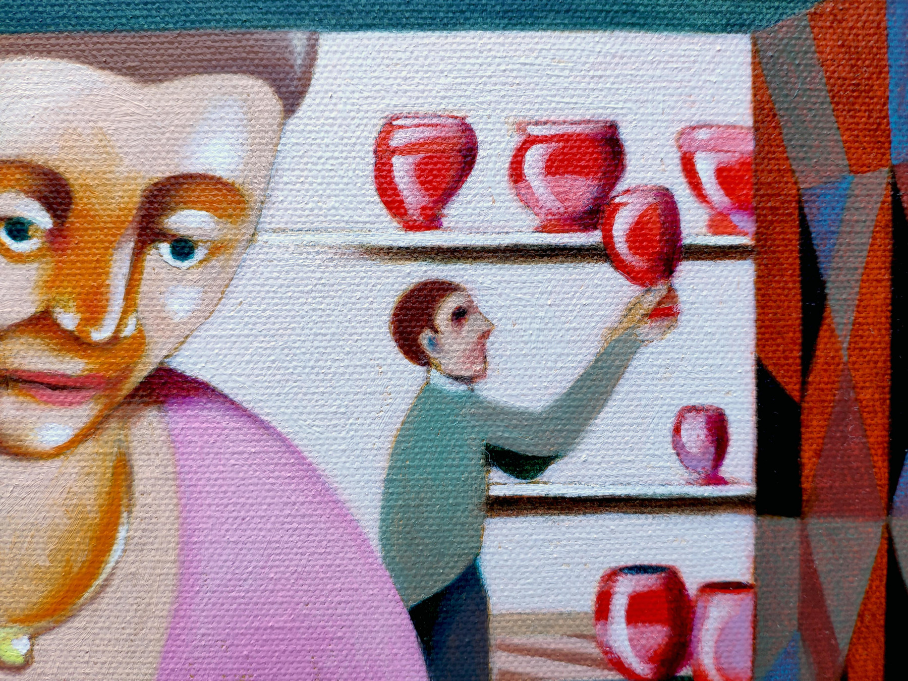Federico Cortese, The shop window, peinture - Galerie de vente et d’achat d’art contemporain en ligne Artalistic