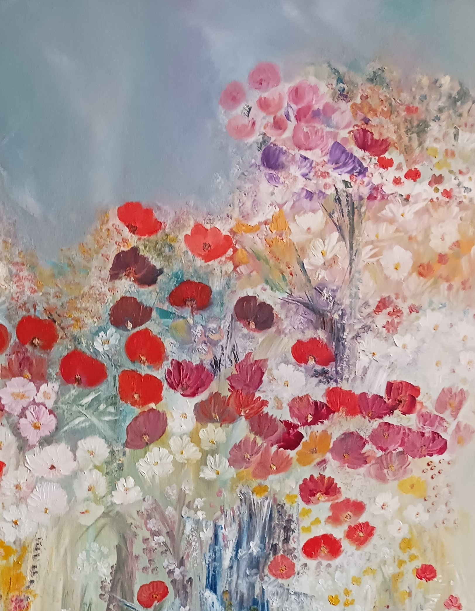 Lydie Massou, Un rendez-vous discret, peinture - Galerie de vente et d’achat d’art contemporain en ligne Artalistic