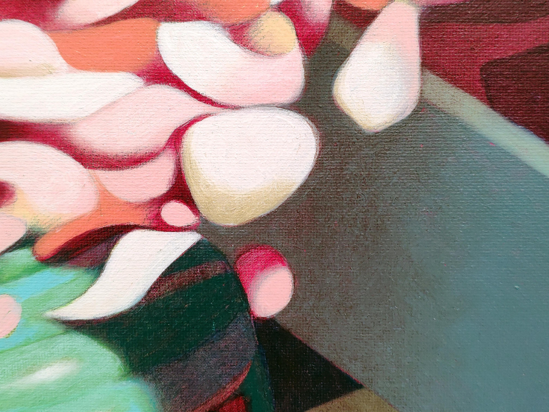 Federico Cortese, A moth behind the flowers, peinture - Galerie de vente et d’achat d’art contemporain en ligne Artalistic