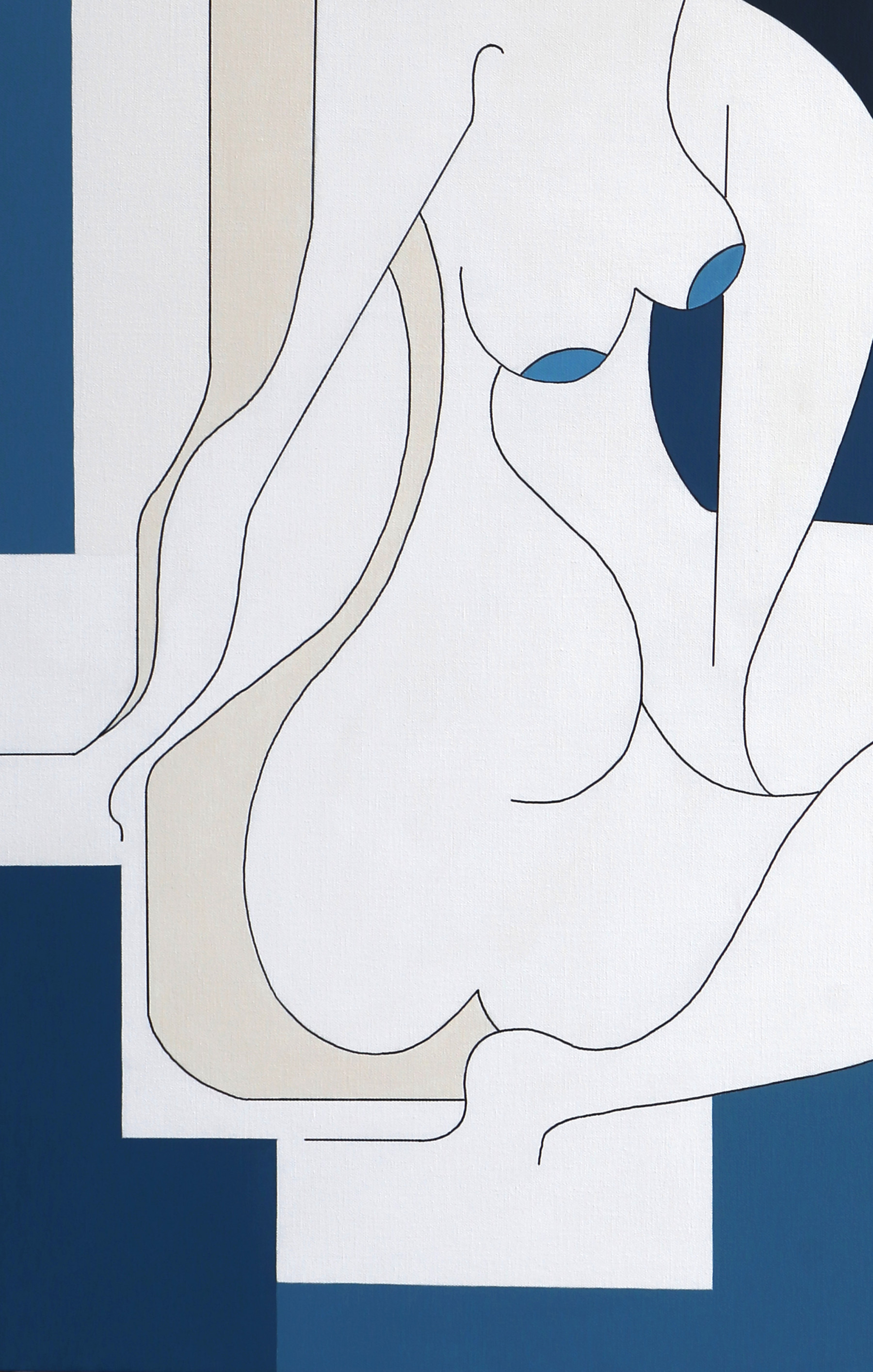 Hildegarde Handsaeme, Relaxing blues, painting - Artalistic online contemporary art buying and selling gallery