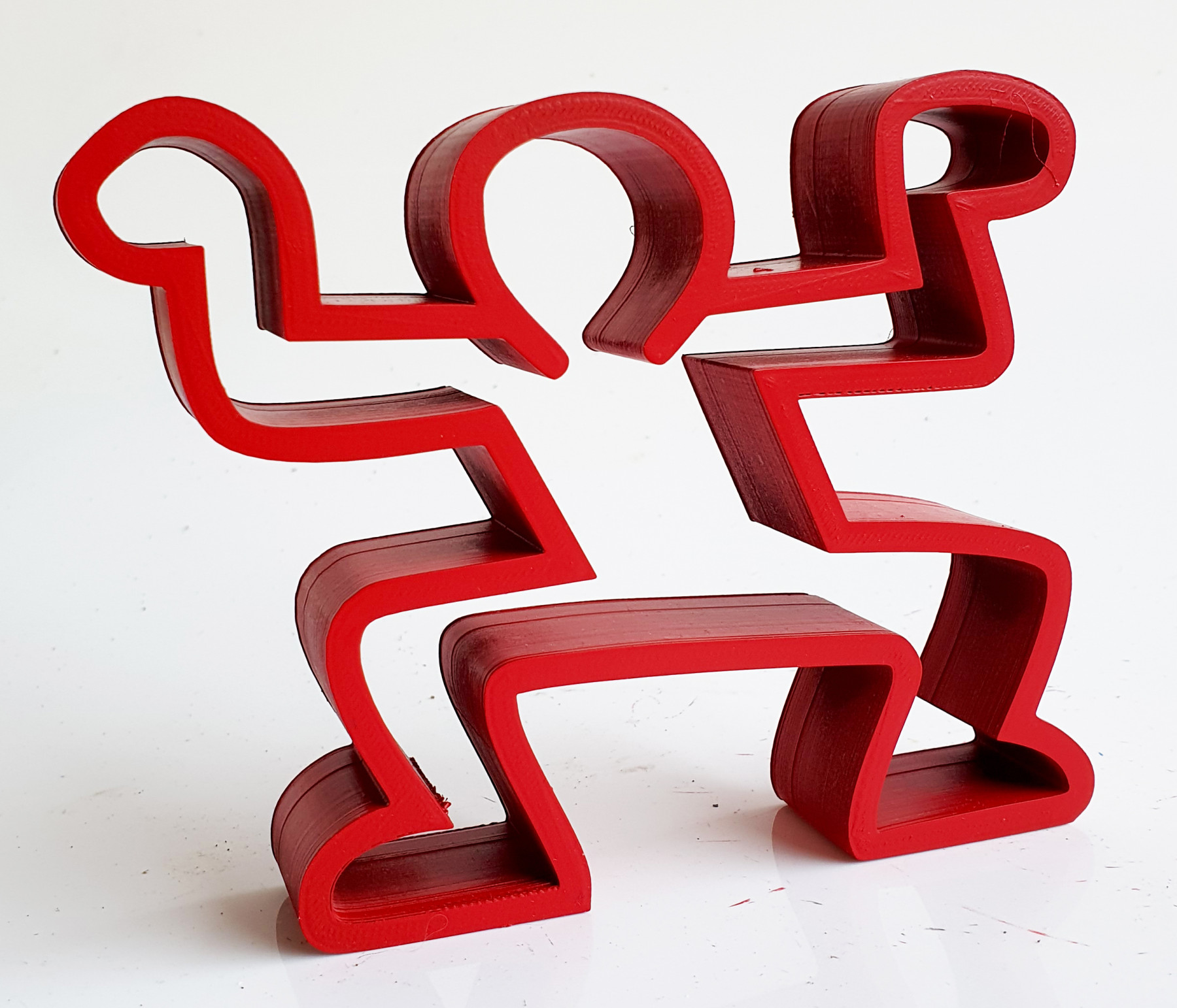 Spyddy, Mini boy rouge Haring, sculpture - Galerie de vente et d’achat d’art contemporain en ligne Artalistic