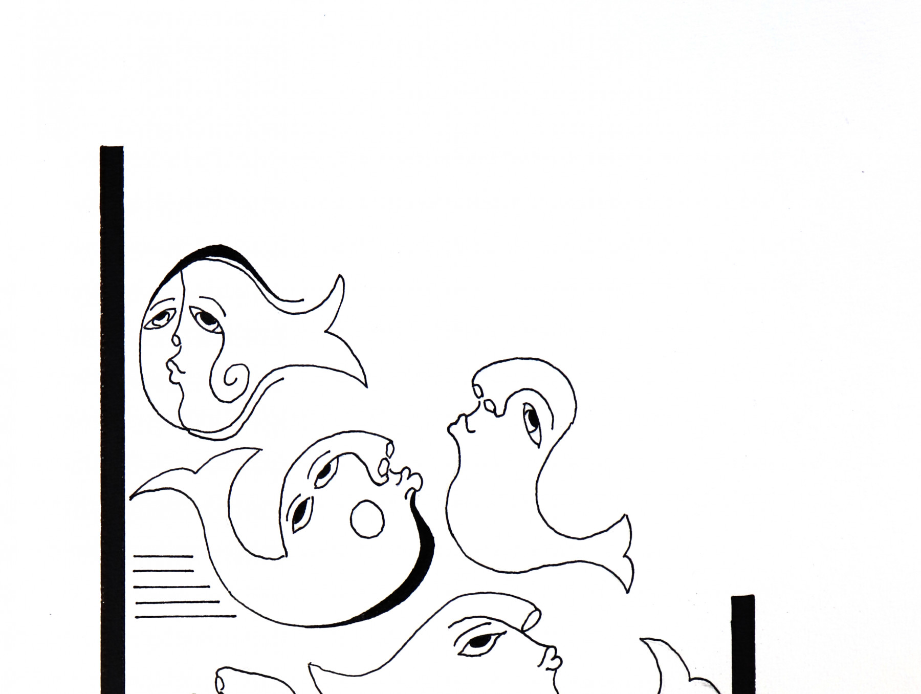 Hildegarde Handsaeme, Aquatic Symphony, drawing - Artalistic online contemporary art buying and selling gallery
