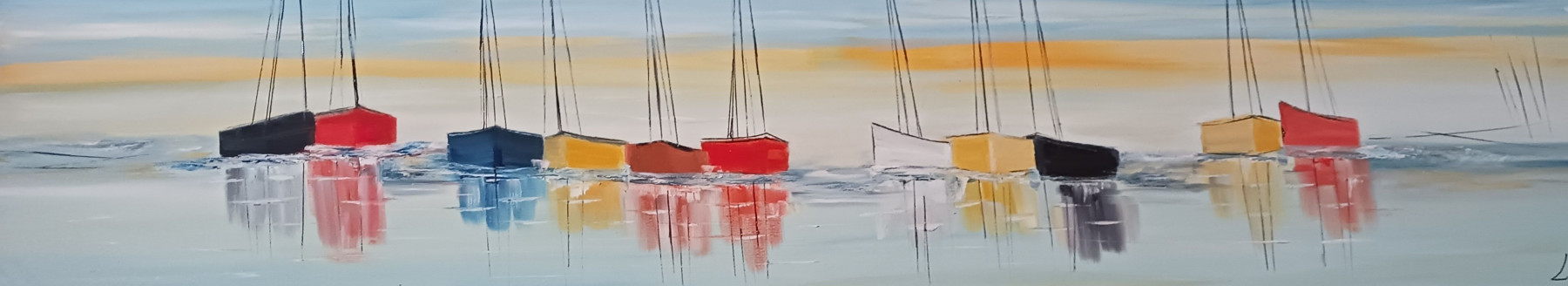 Lydie Massou, Les horizons décalés, peinture - Galerie de vente et d’achat d’art contemporain en ligne Artalistic