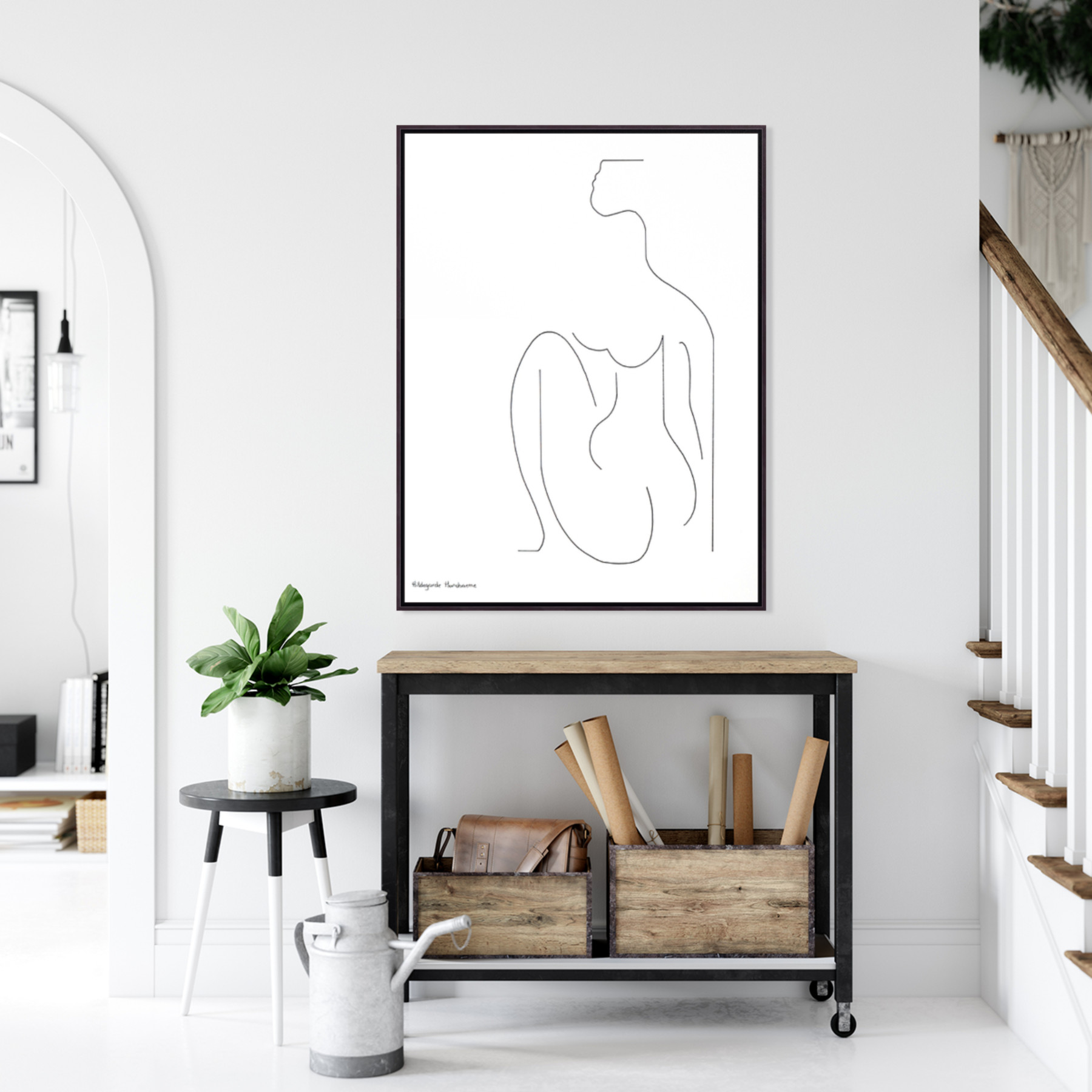 Hildegarde Handsaeme, Elégance tracée, drawing - Artalistic online contemporary art buying and selling gallery