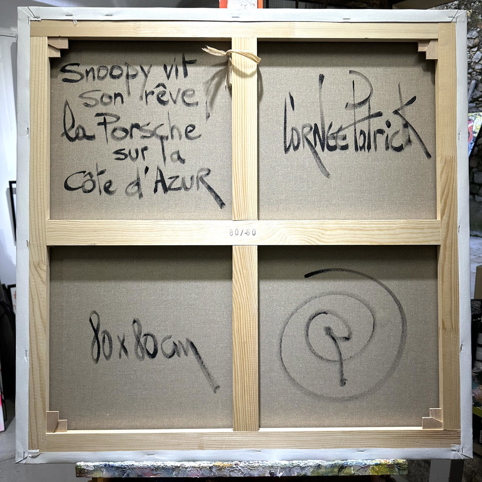 Patrick Cornée, Snoopy vit son rêve, peinture - Galerie de vente et d’achat d’art contemporain en ligne Artalistic