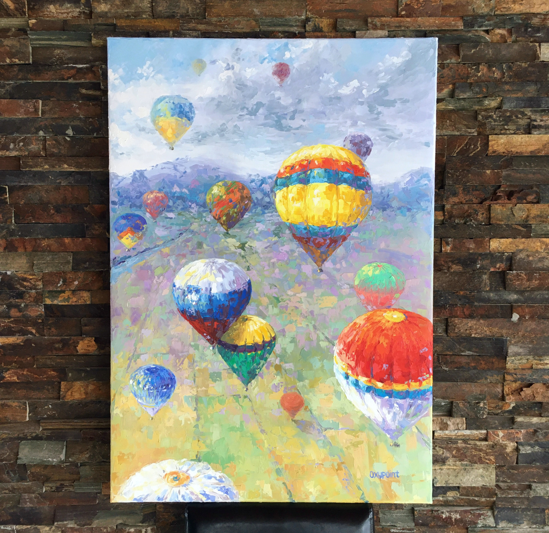 Oxypoint, Hot air balloons, painting - Artalistic online contemporary art buying and selling gallery