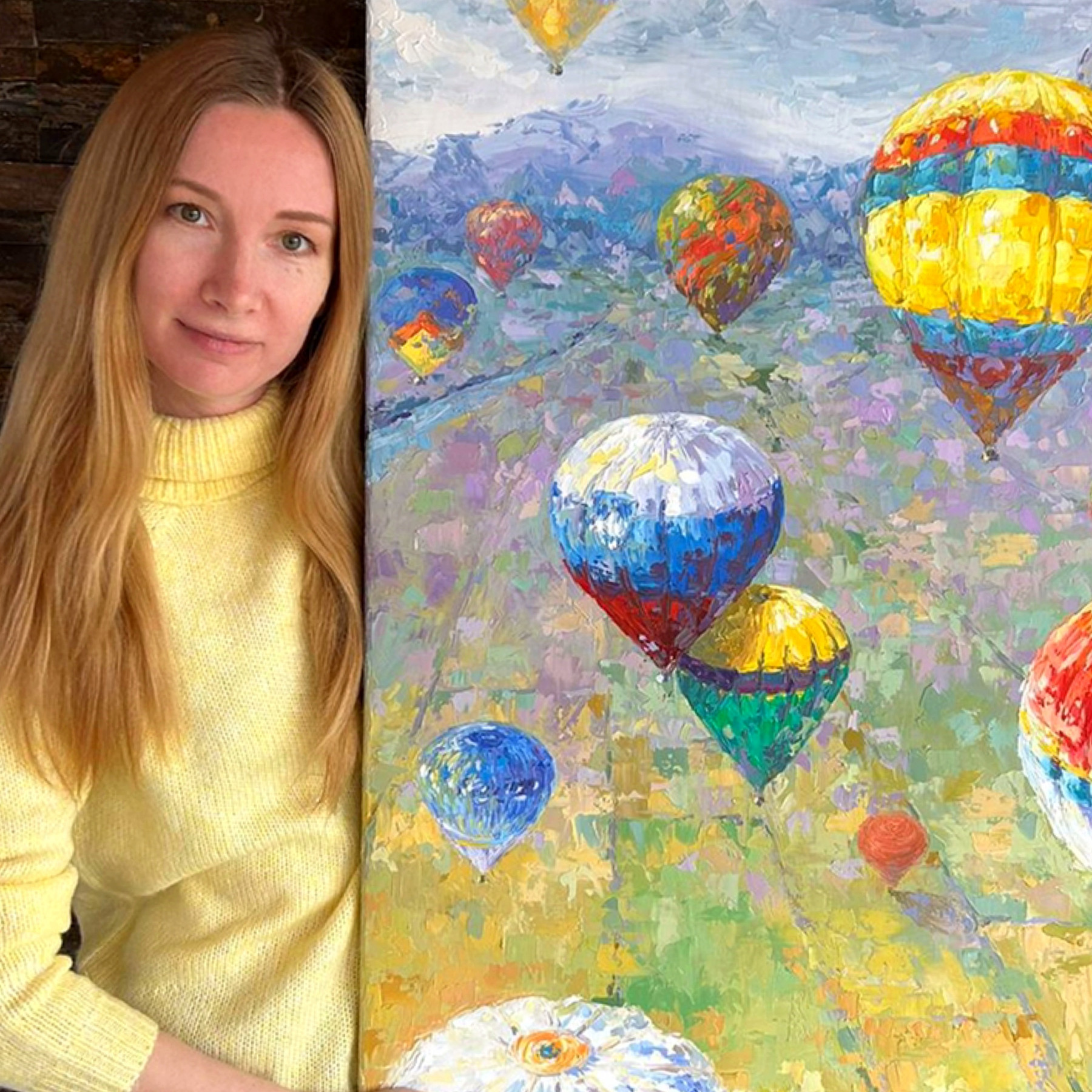 Oxypoint, Hot air balloons, painting - Artalistic online contemporary art buying and selling gallery