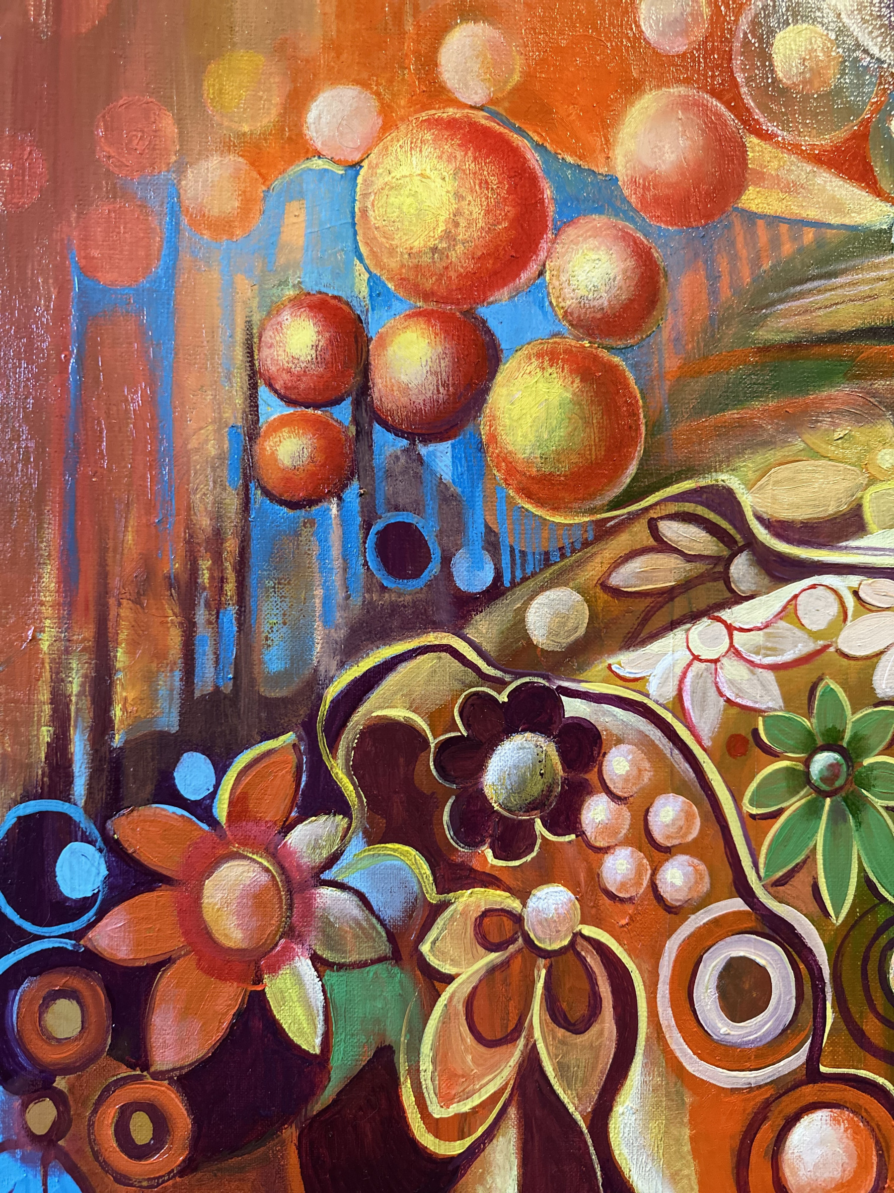 Renata Isin, Woman with grapes, painting - Artalistic online contemporary art buying and selling gallery