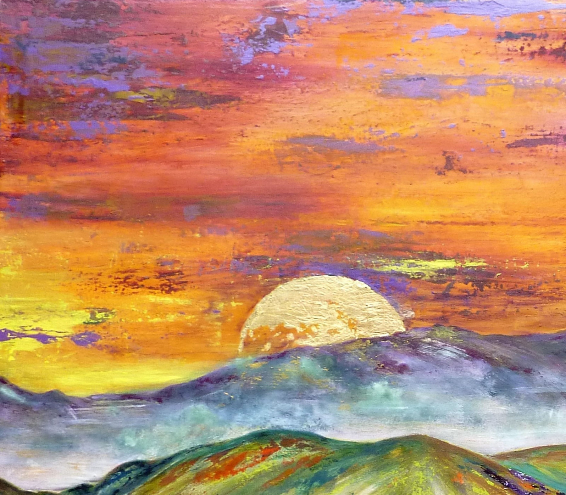 Anne Robin, Un chemin en Toscane, peinture - Galerie de vente et d’achat d’art contemporain en ligne Artalistic