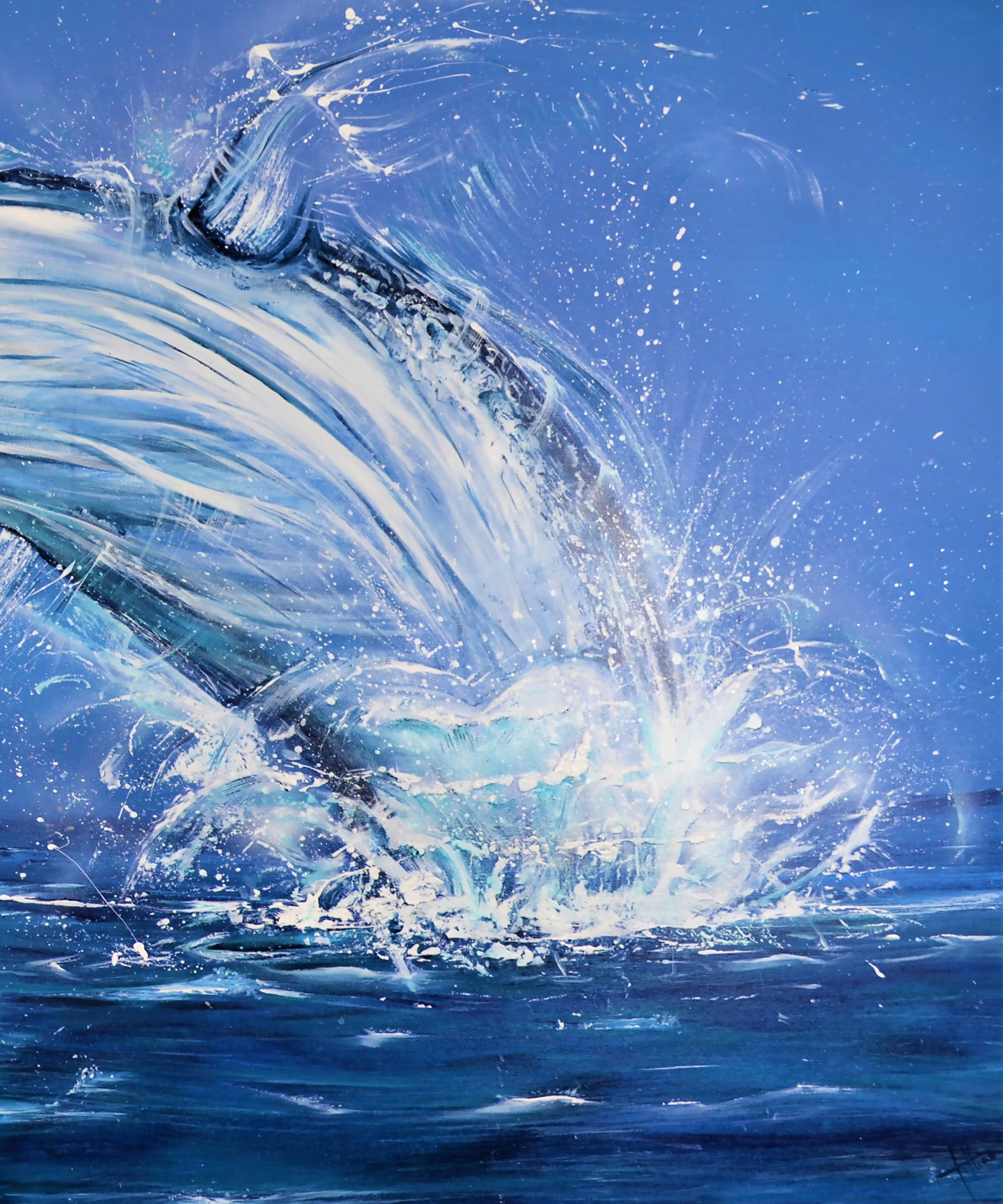 Tolliac, Baleine, peinture - Galerie de vente et d’achat d’art contemporain en ligne Artalistic