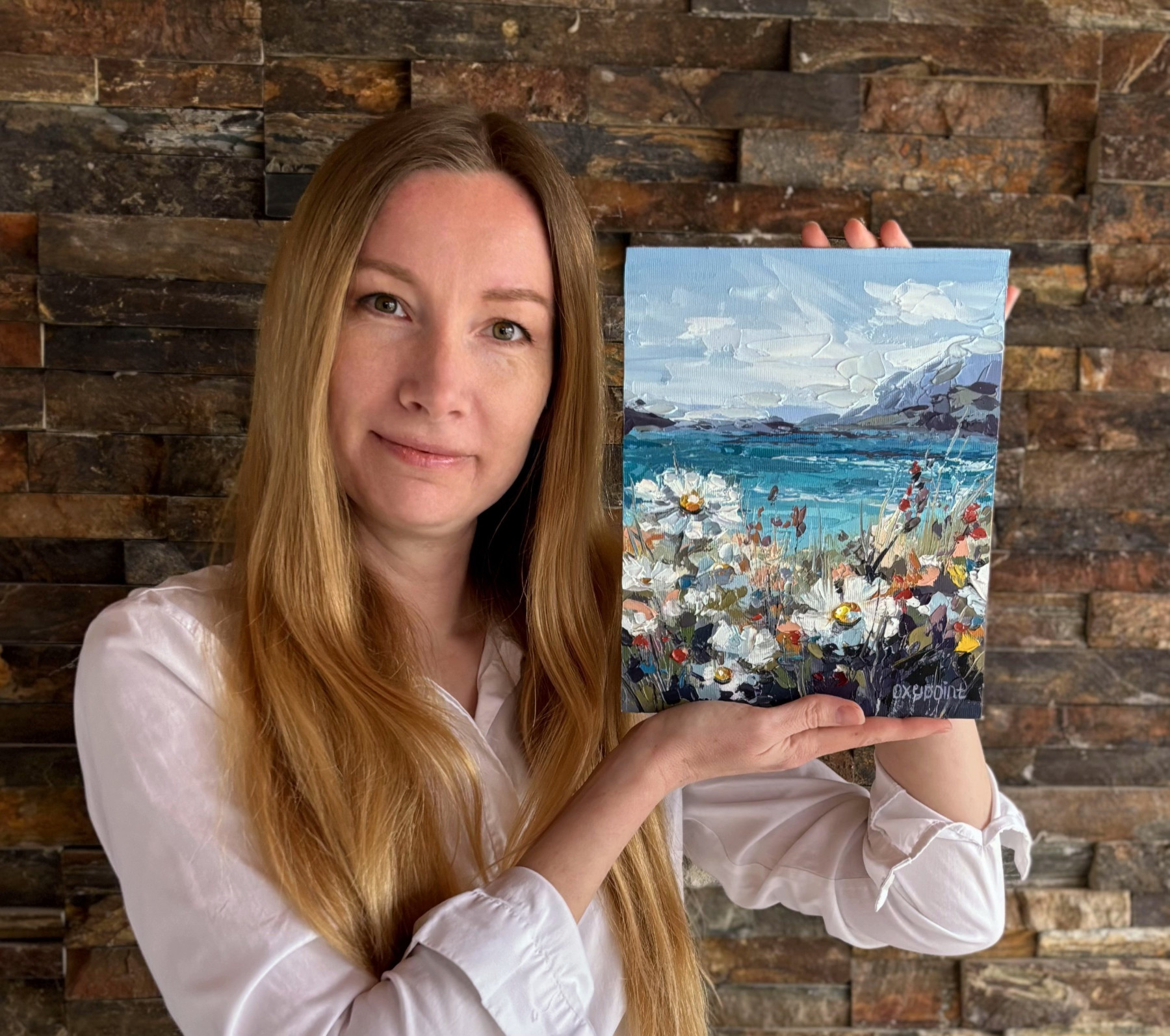 Oxypoint, Blooming seashore, peinture - Galerie de vente et d’achat d’art contemporain en ligne Artalistic