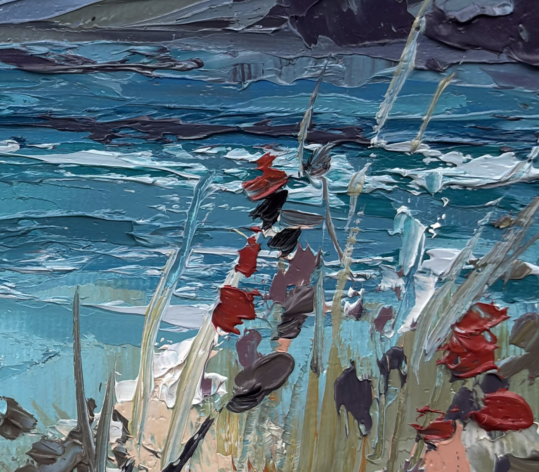 Oxypoint, Blooming seashore, peinture - Galerie de vente et d’achat d’art contemporain en ligne Artalistic