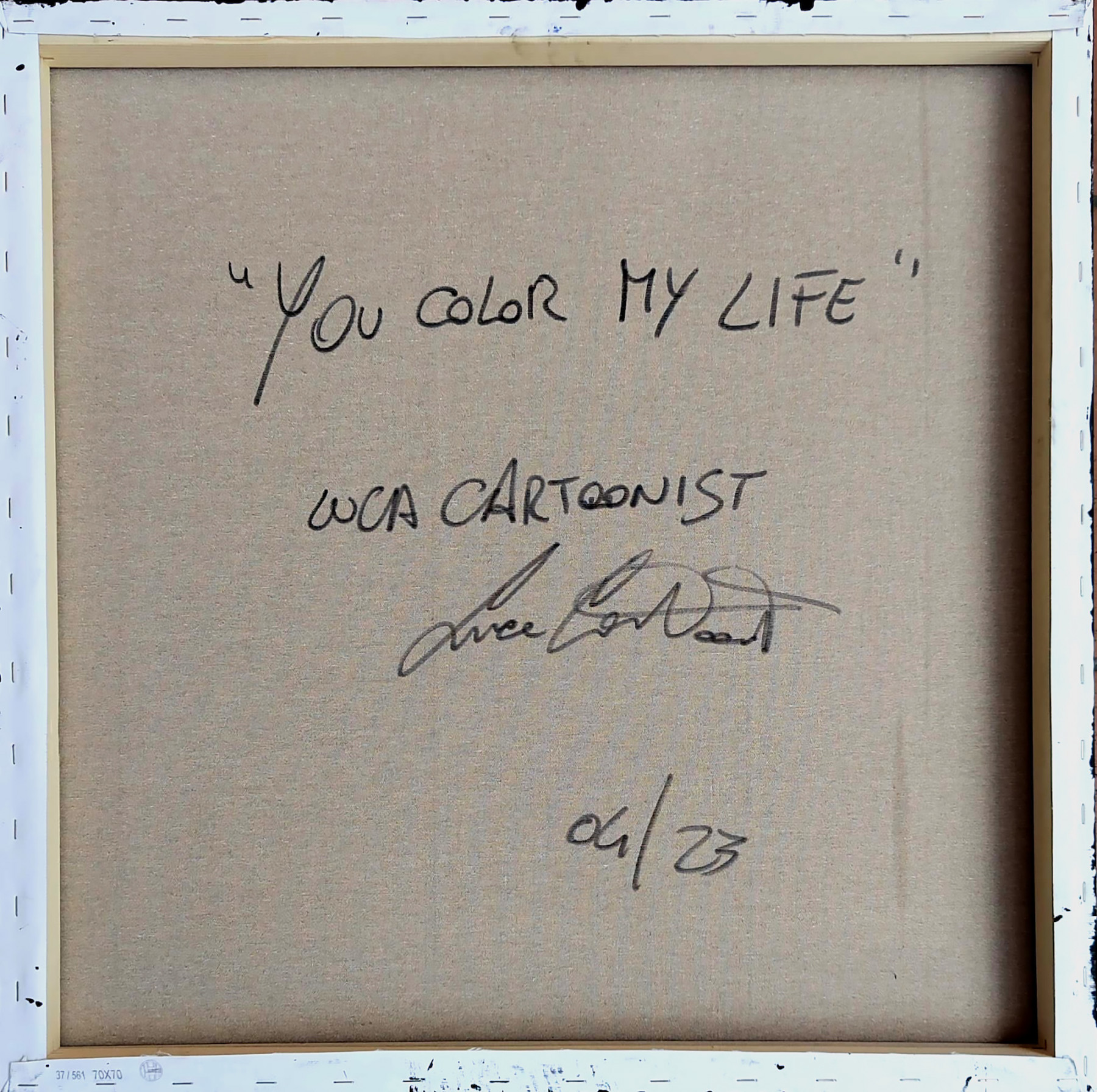 Luca Cartoonist, You color my life, peinture - Galerie de vente et d’achat d’art contemporain en ligne Artalistic