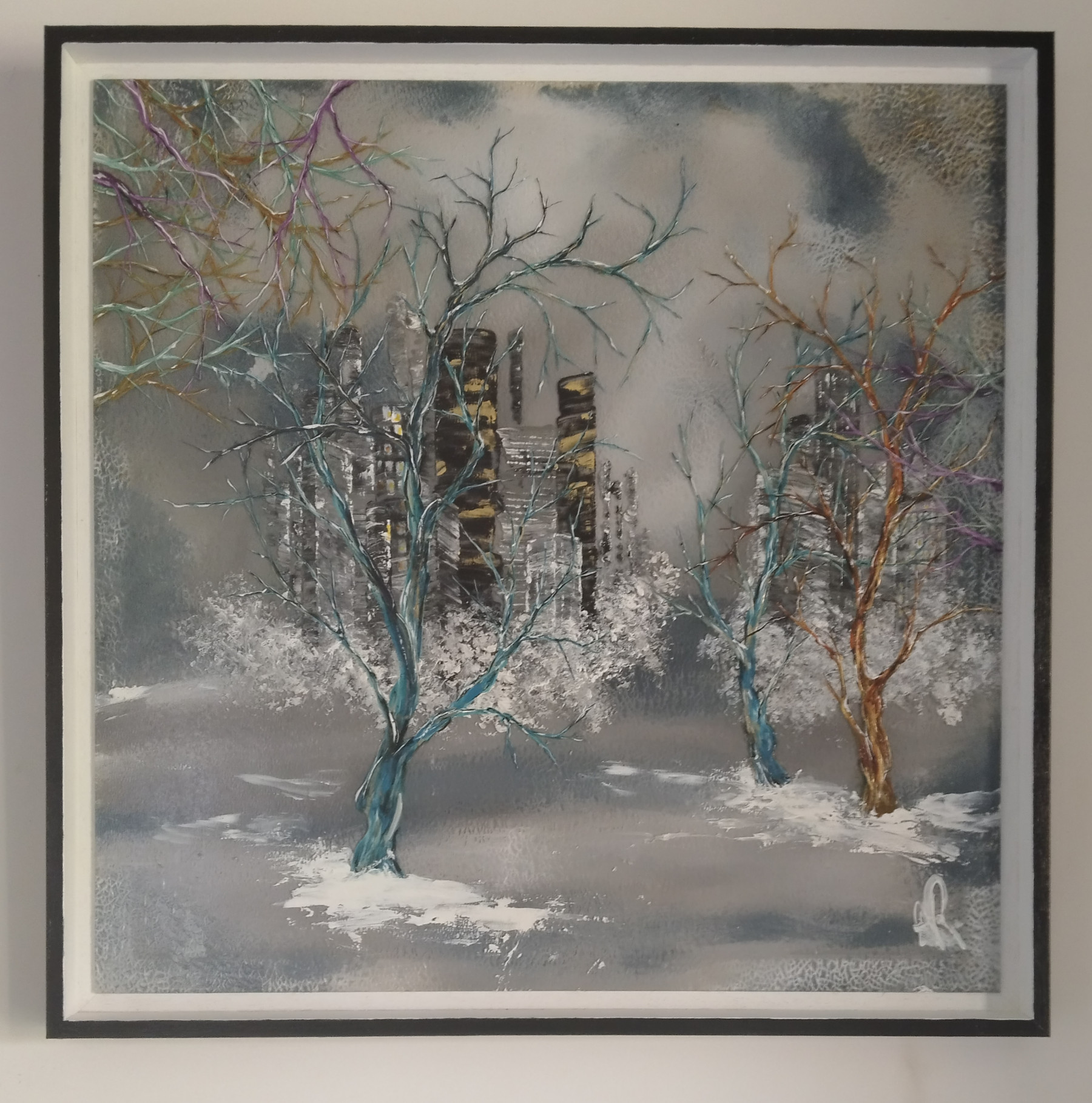 Anne Robin, Ciel d'hiver, peinture - Galerie de vente et d’achat d’art contemporain en ligne Artalistic