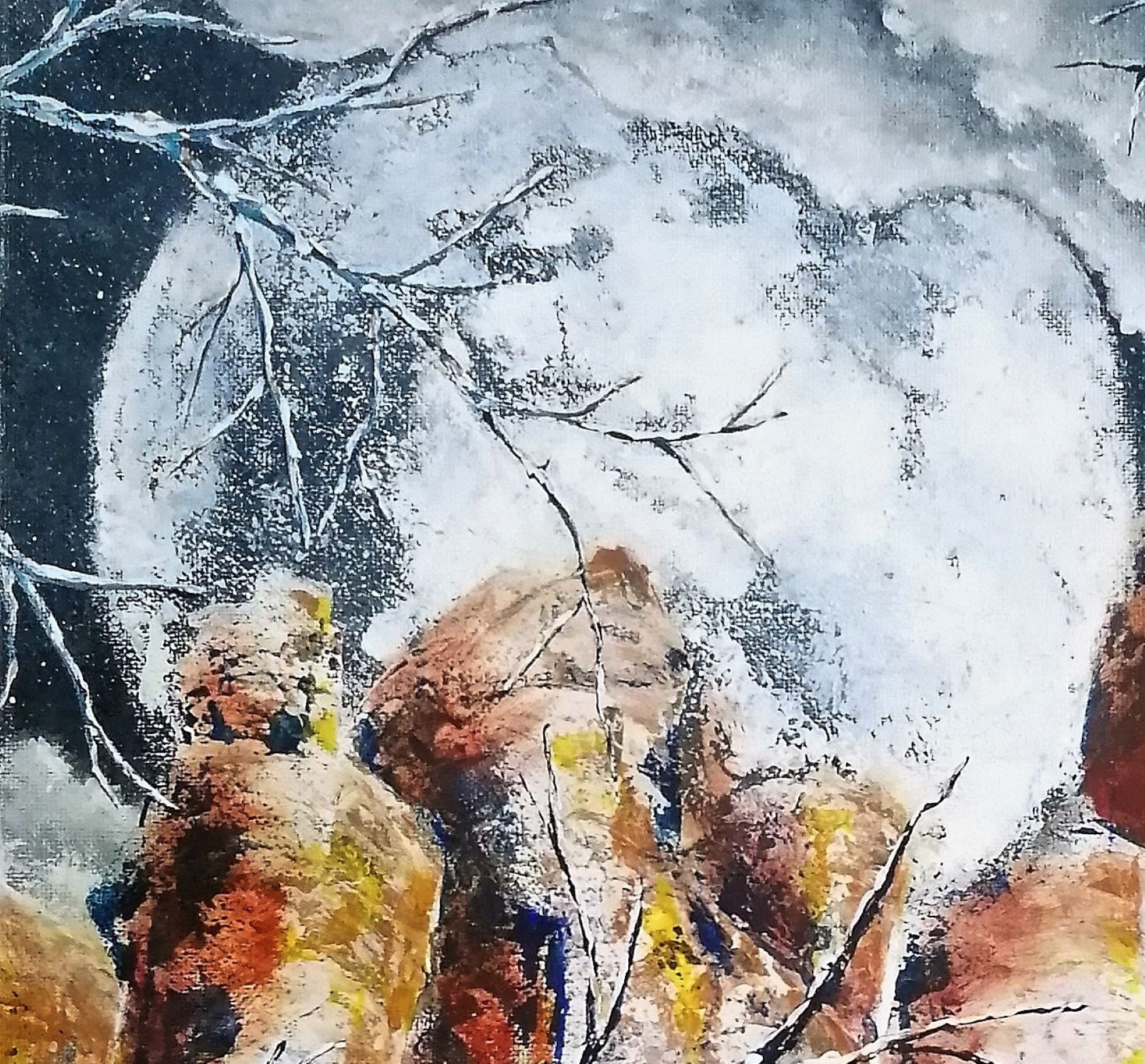 Anne Robin, Clair de lune, peinture - Galerie de vente et d’achat d’art contemporain en ligne Artalistic