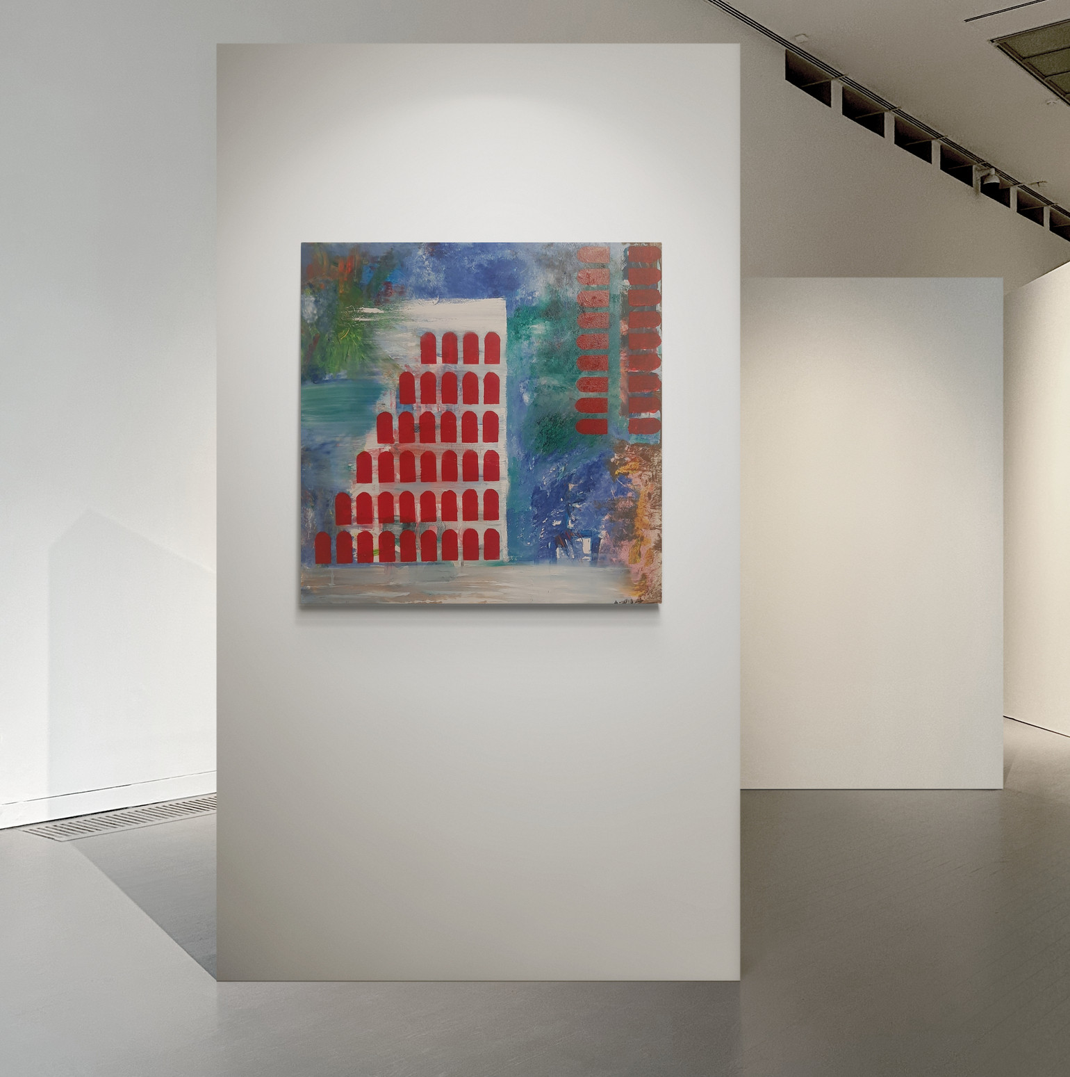 A-Wibaa, Colosseo quadrato, peinture - Galerie de vente et d’achat d’art contemporain en ligne Artalistic