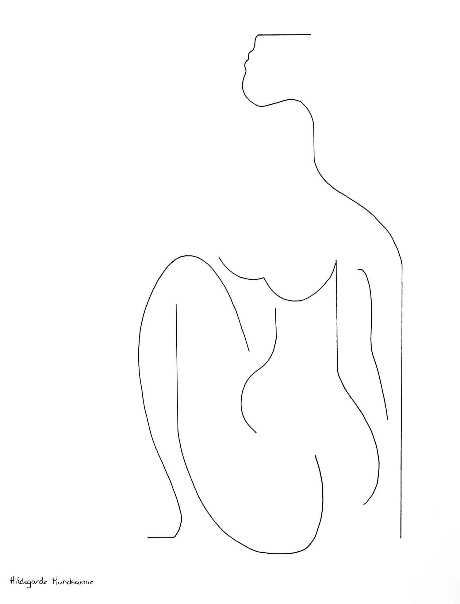 Hildegarde Handsaeme, Elégance tracée, drawing - Artalistic online contemporary art buying and selling gallery