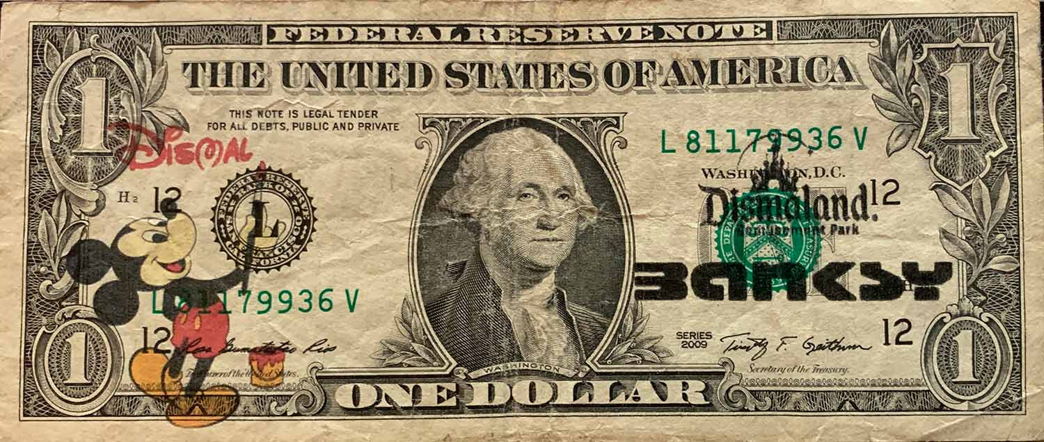 Banksy, Dismal dollar, dessin - Galerie de vente et d’achat d’art contemporain en ligne Artalistic