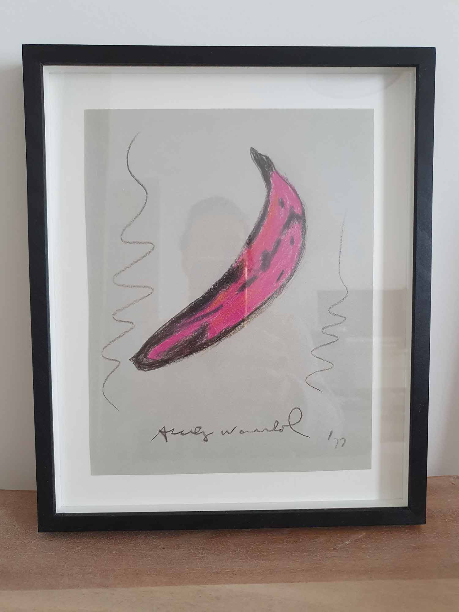 Andy Warhol, Banana pink fluo, dessin - Galerie de vente et d’achat d’art contemporain en ligne Artalistic