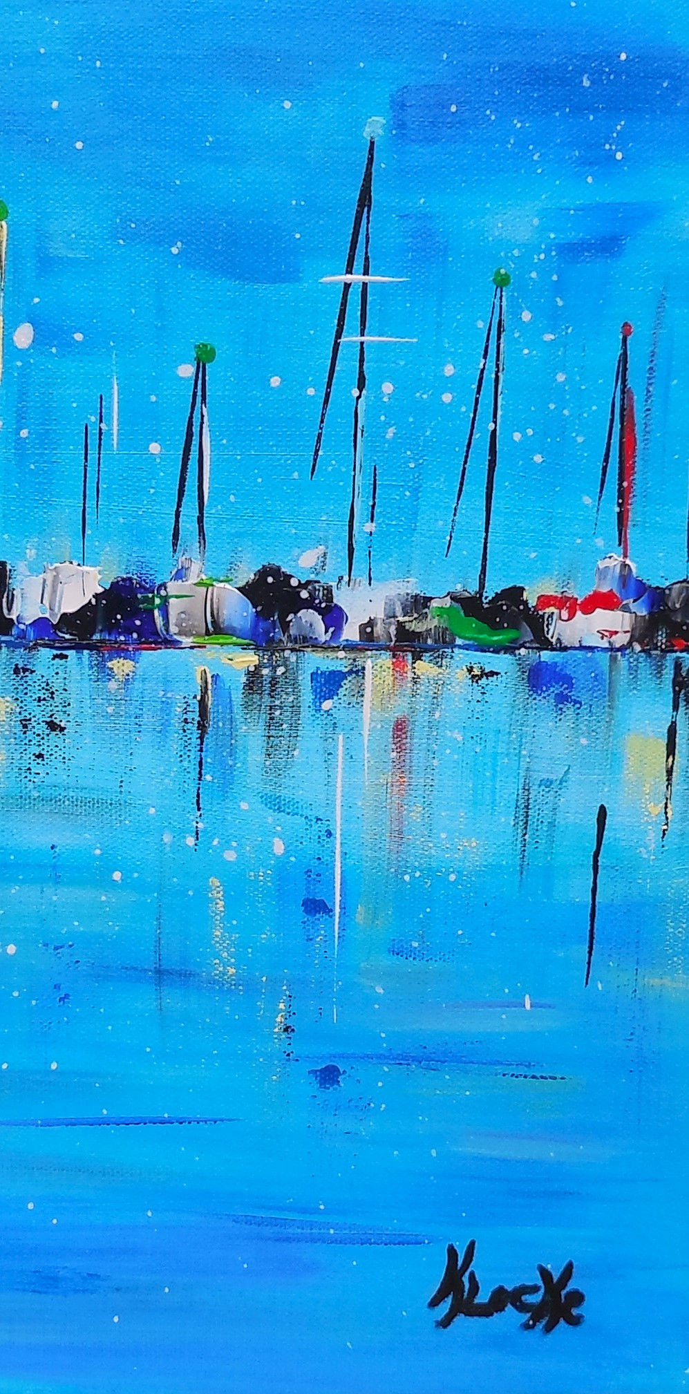 Locke Karine, Départ de régate, Peinture - Galerie de vente et d’achat d’art contemporain en ligne Artalistic