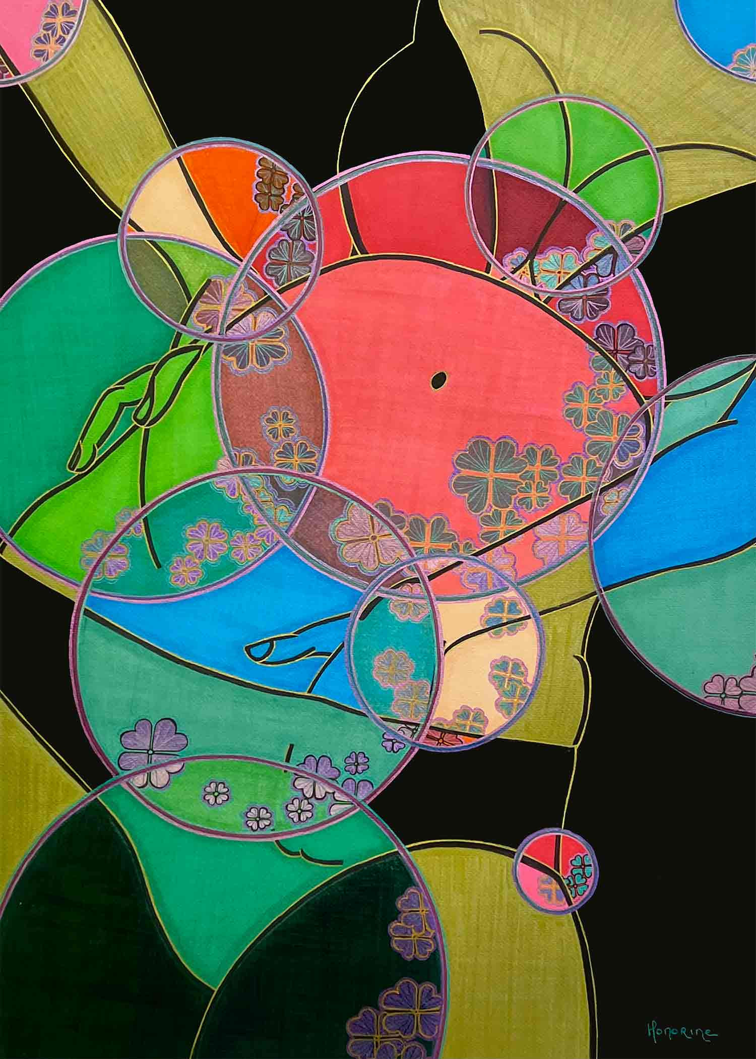 Honorine, La plongée, dessin - Galerie de vente et d’achat d’art contemporain en ligne Artalistic