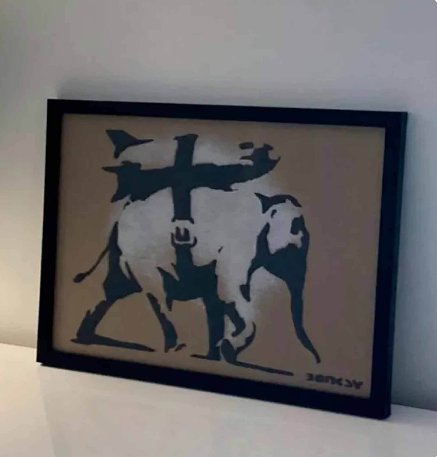 Banksy, L'éléphant, dessin - Galerie de vente et d’achat d’art contemporain en ligne Artalistic