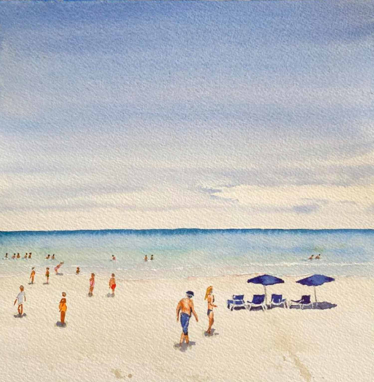 Gabrielle Pietrini, Avoir un transat ou pas, dessin - Galerie de vente et d’achat d’art contemporain en ligne Artalistic