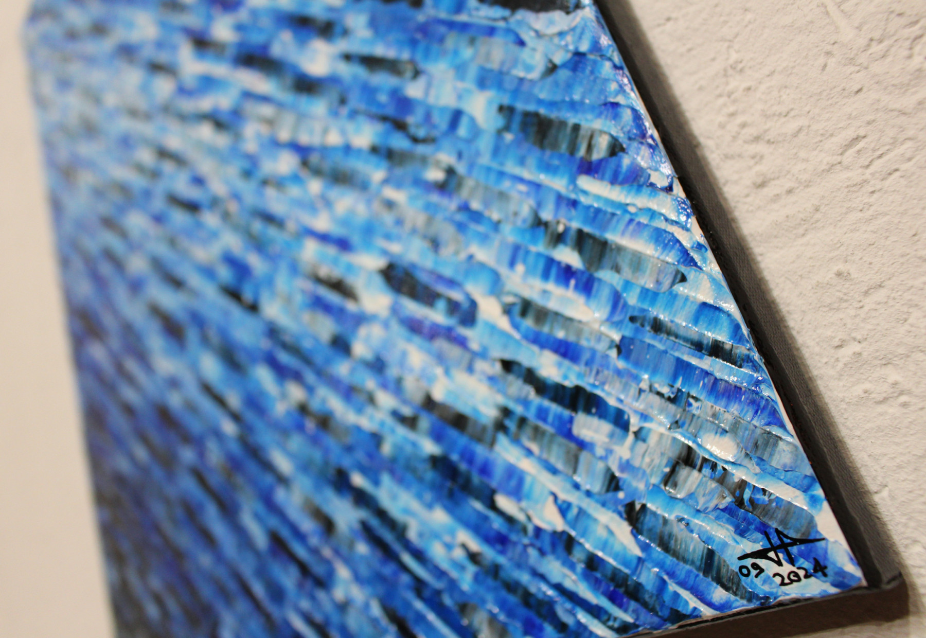 Jonathan Pradillon, Diagonale bleue, peinture - Galerie de vente et d’achat d’art contemporain en ligne Artalistic