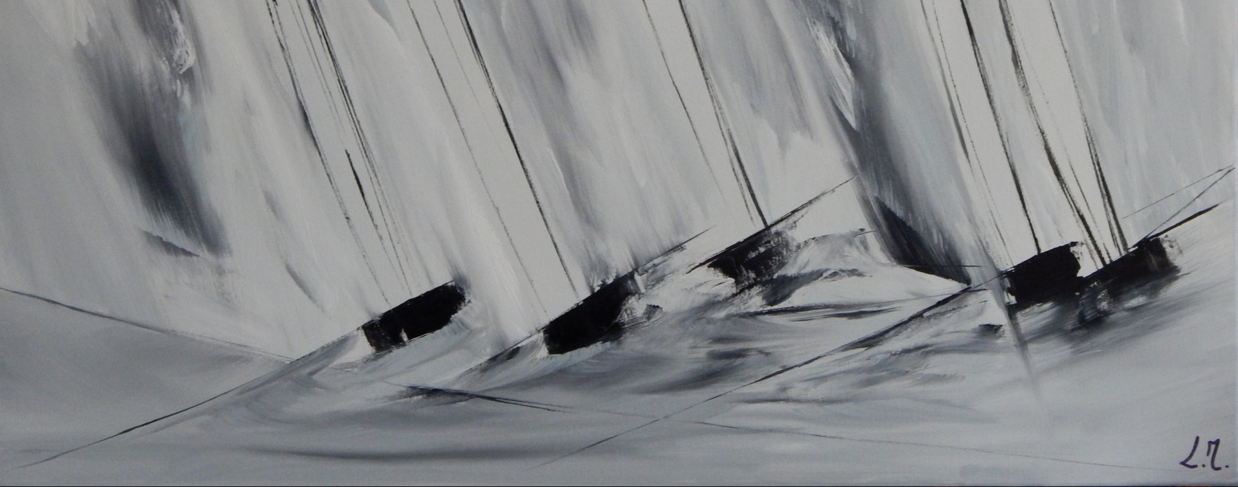 Lydie Massou, Coupe de l'América, peinture - Galerie de vente et d’achat d’art contemporain en ligne Artalistic