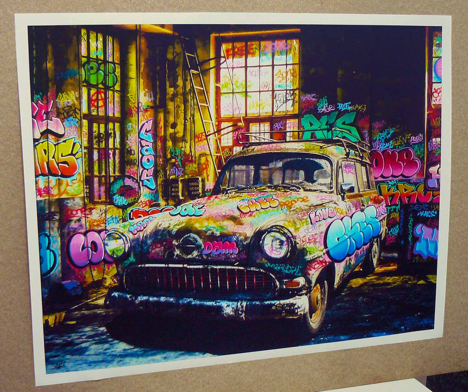 Ches, Vandalized car, edition - Artalistic online contemporary art buying and selling gallery
