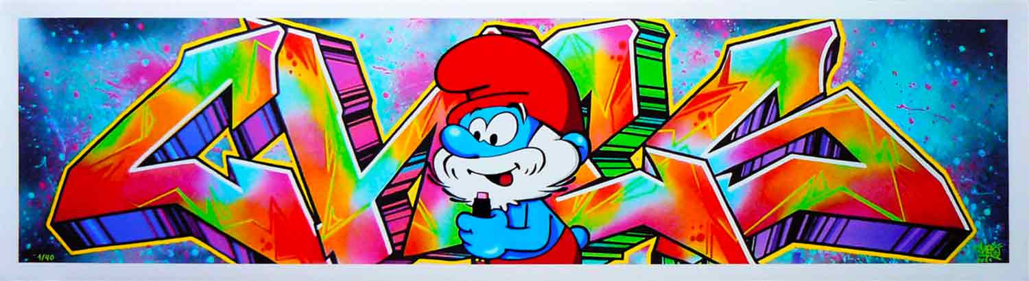 Ches, Smurf graffiti writer, edition - Galerie de vente et d’achat d’art contemporain en ligne Artalistic